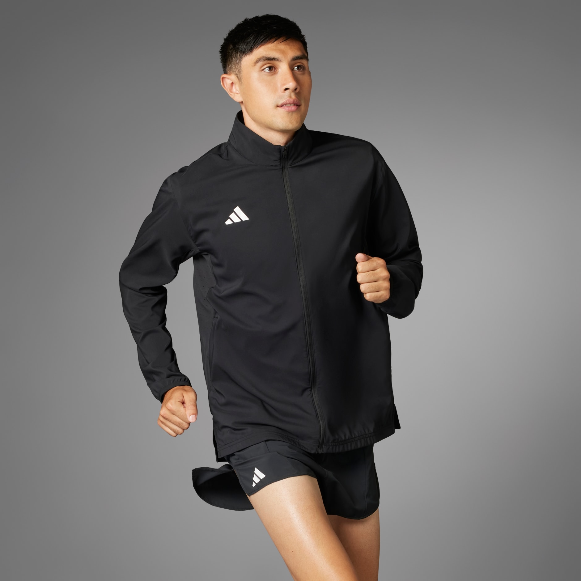 adidas Adizero Essentials Running Jacket - Black | adidas UAE