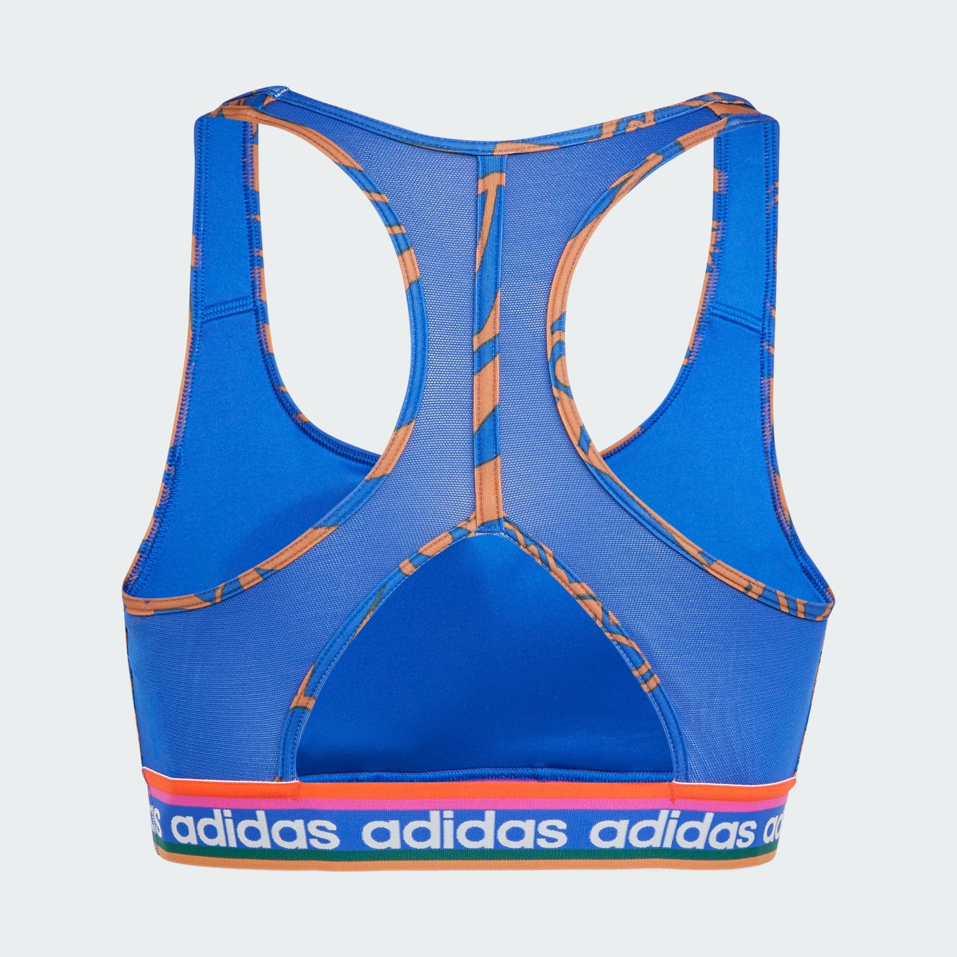 adidas Performance FARM BRA - Medium support sports bra - team royal blue/tech  copper/blue 