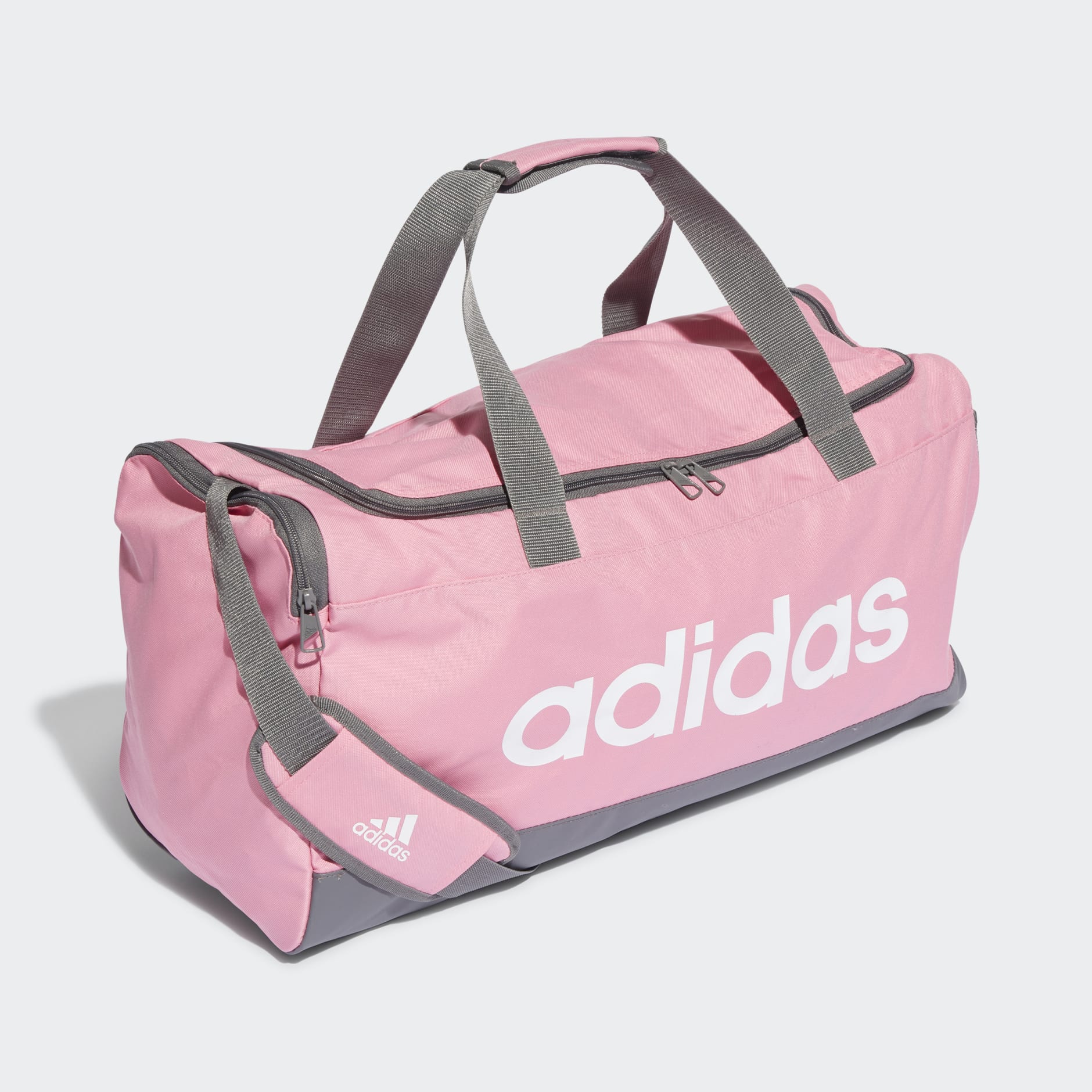 adidas Essentials Logo Duffel Bag Medium - Pink | adidas LK