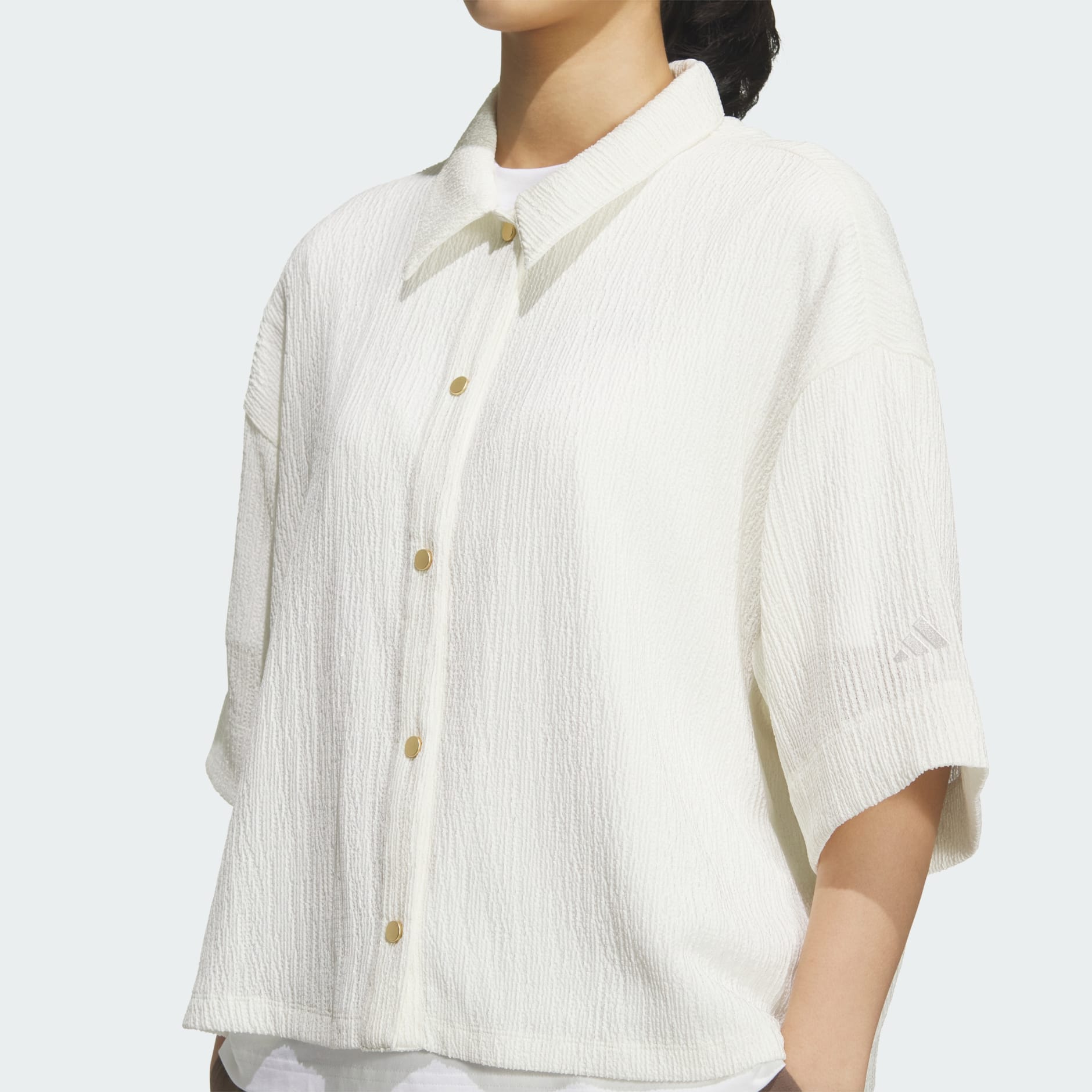 SOFTLUX SHEER LOOSE FIT COLLAR SHIRTS SHORT SLEEVE