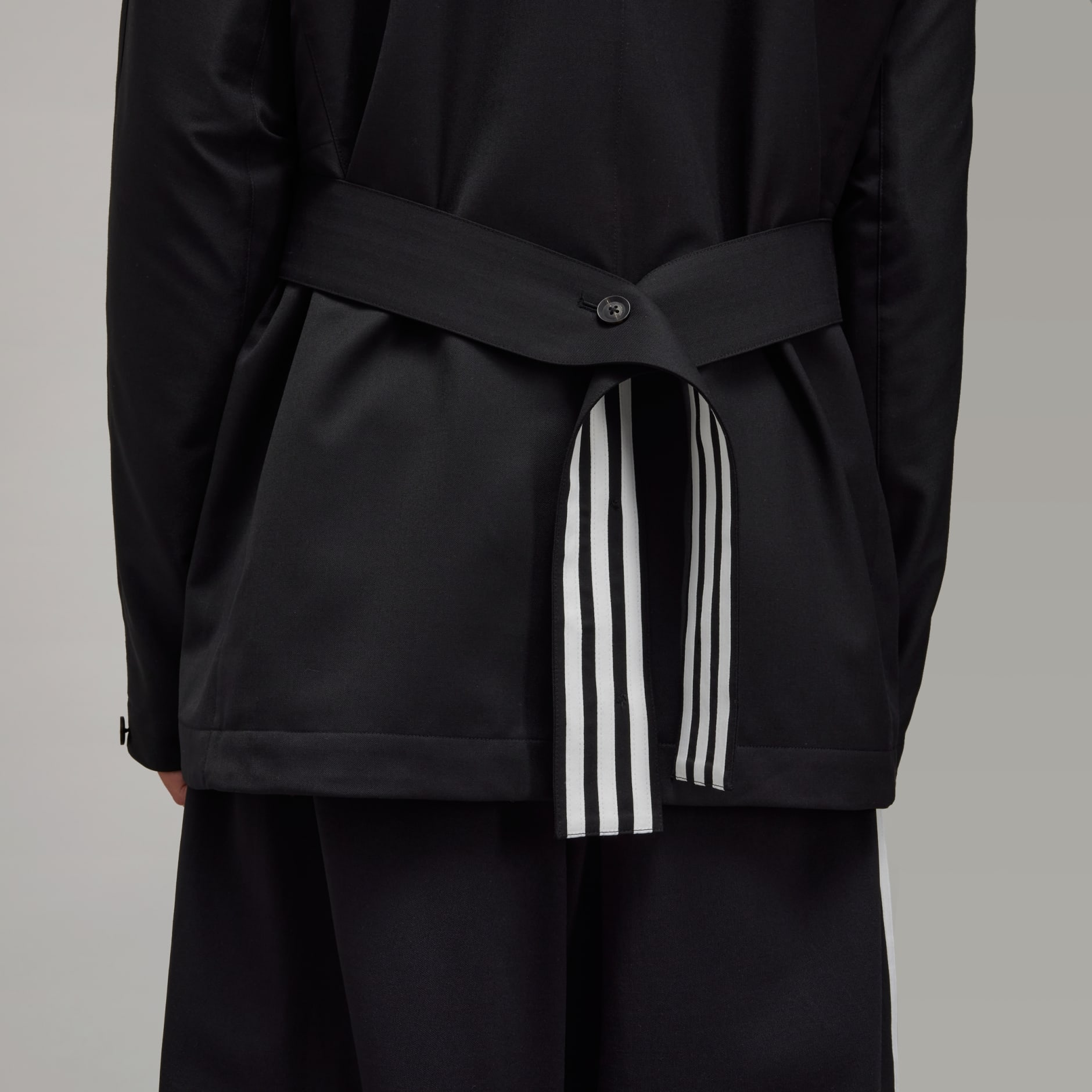Y-3 Refined Wool Hooded Top - 3-Stripes