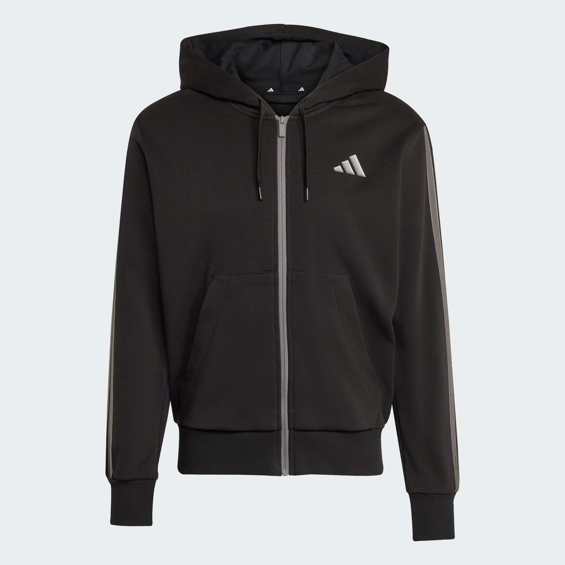 Clothing - Holiday 3-Stripes Full-Zip Hoodie - Black | adidas Oman