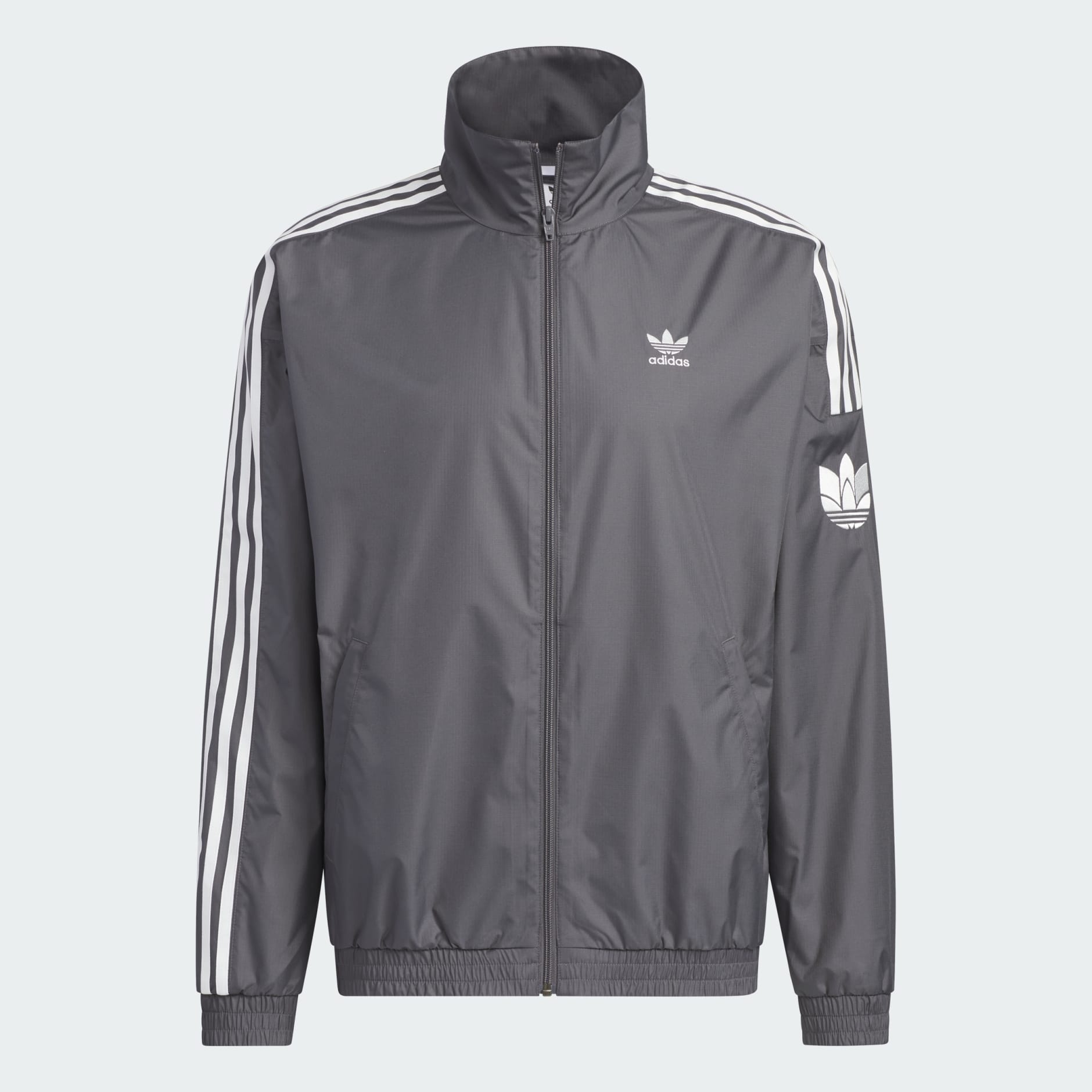 Retro Trefoil Jacket (Gender Neutral) - Grey | adidas Hong Kong