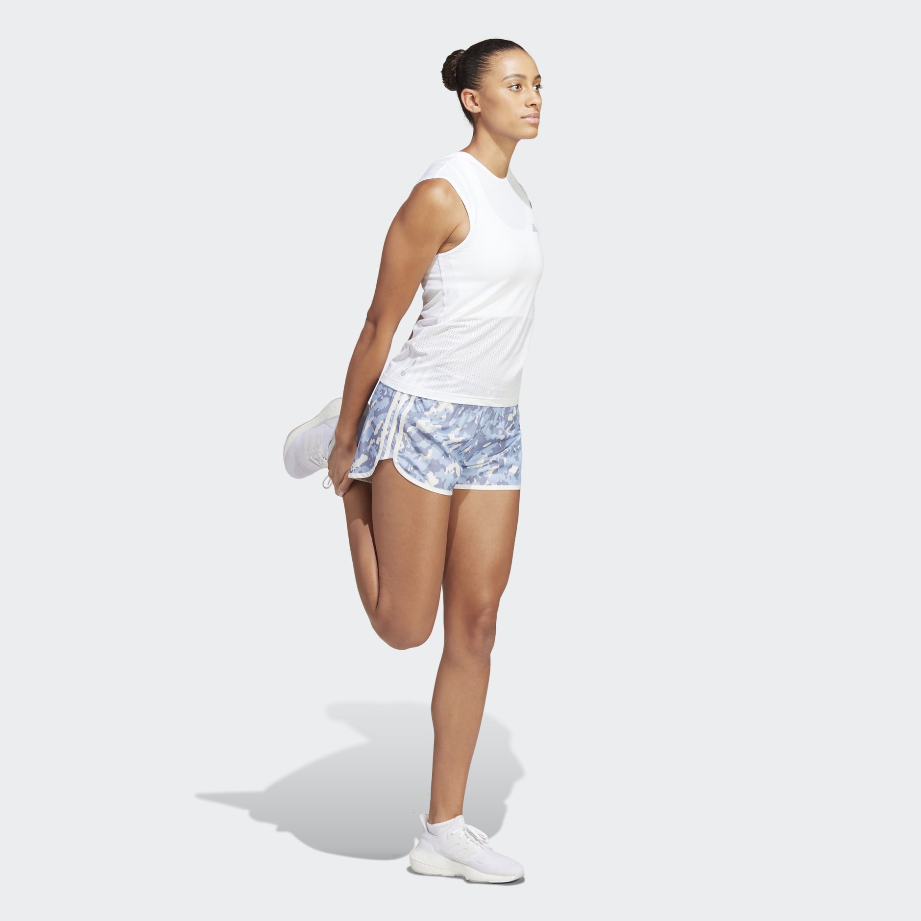 Clothing - Marathon 20 Camo Running Shorts - Blue | adidas South Africa