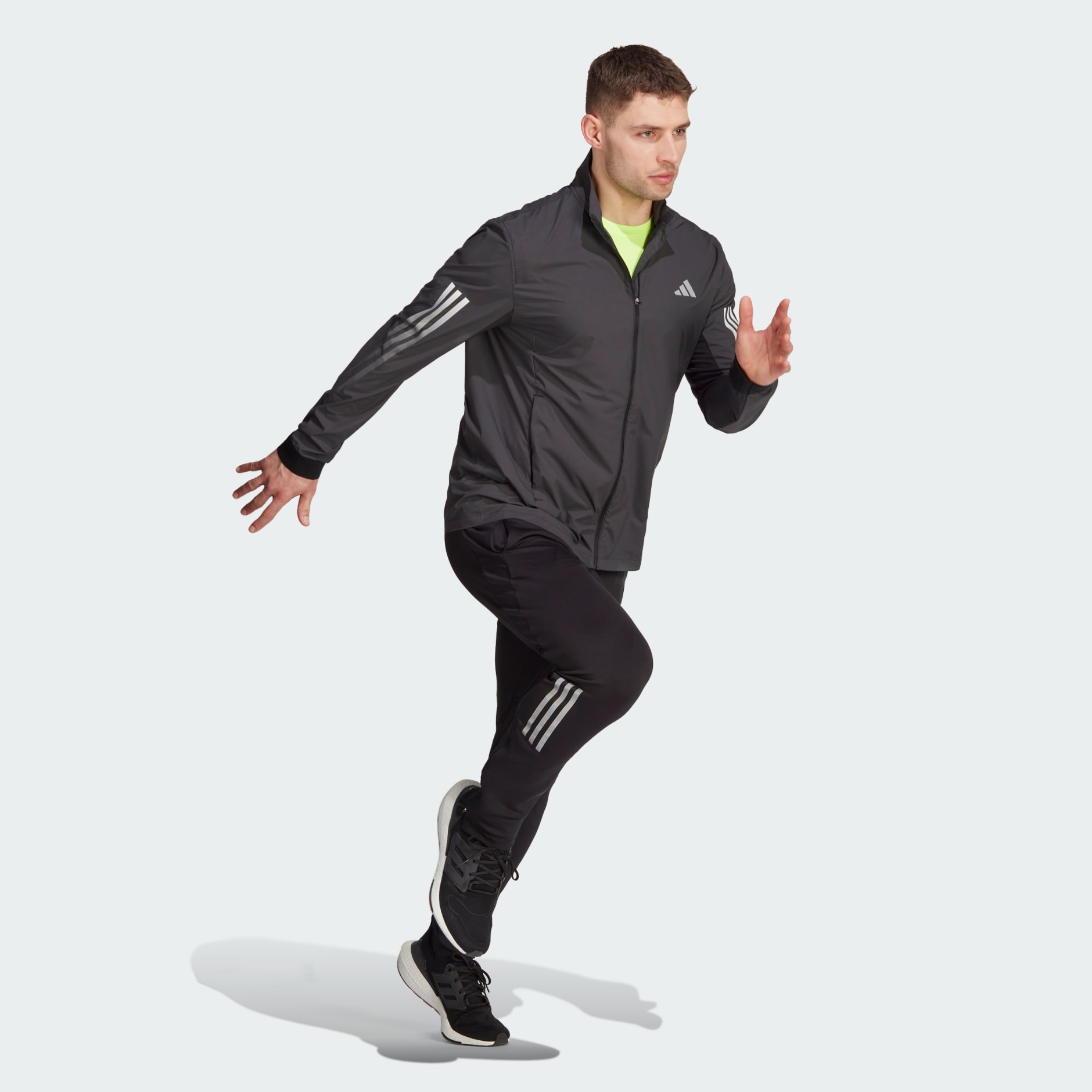 Men's Clothing - Run Icons Jacket - Black | adidas Oman