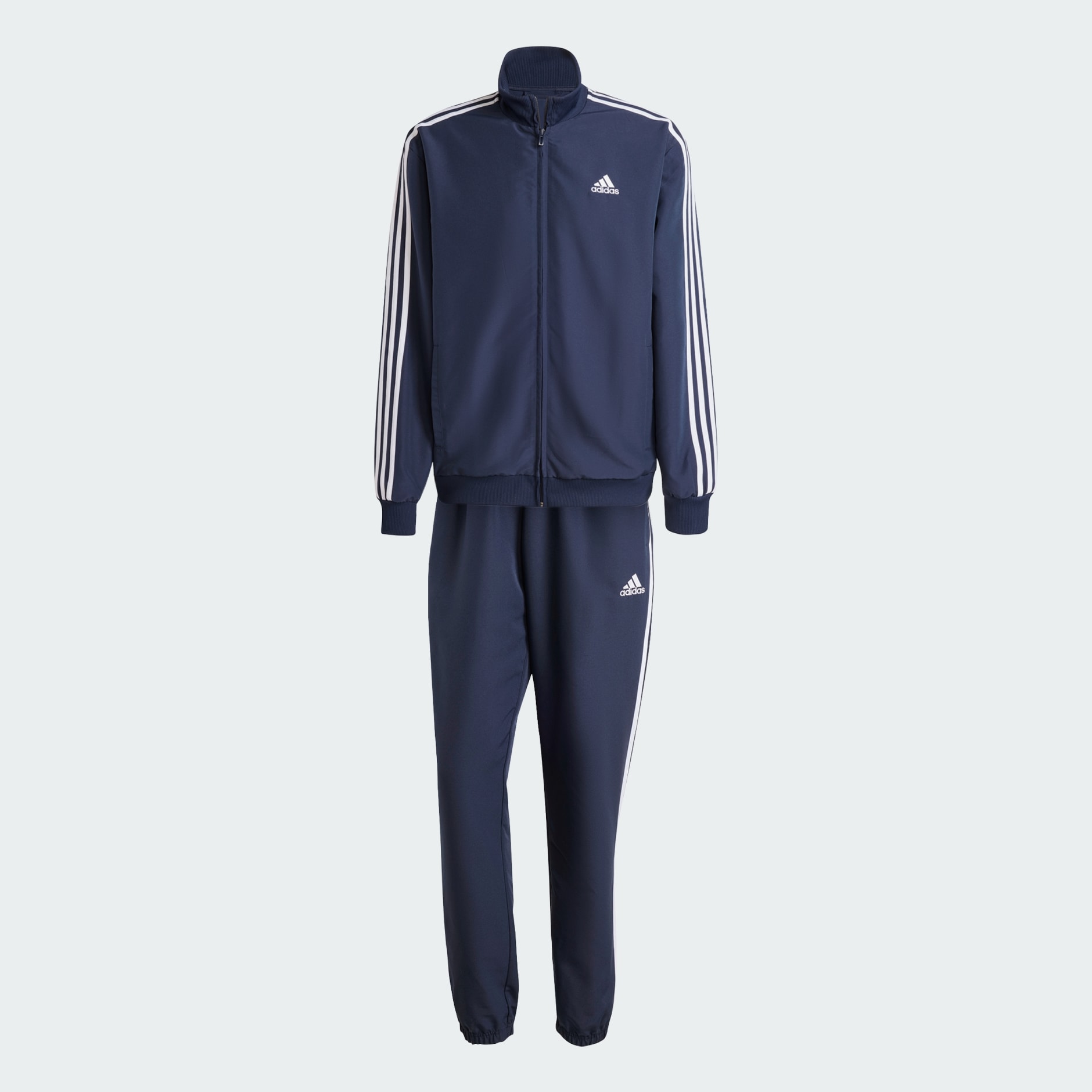 Men s Clothing 3 Stripes Woven Track Suit Blue adidas Saudi Arabia