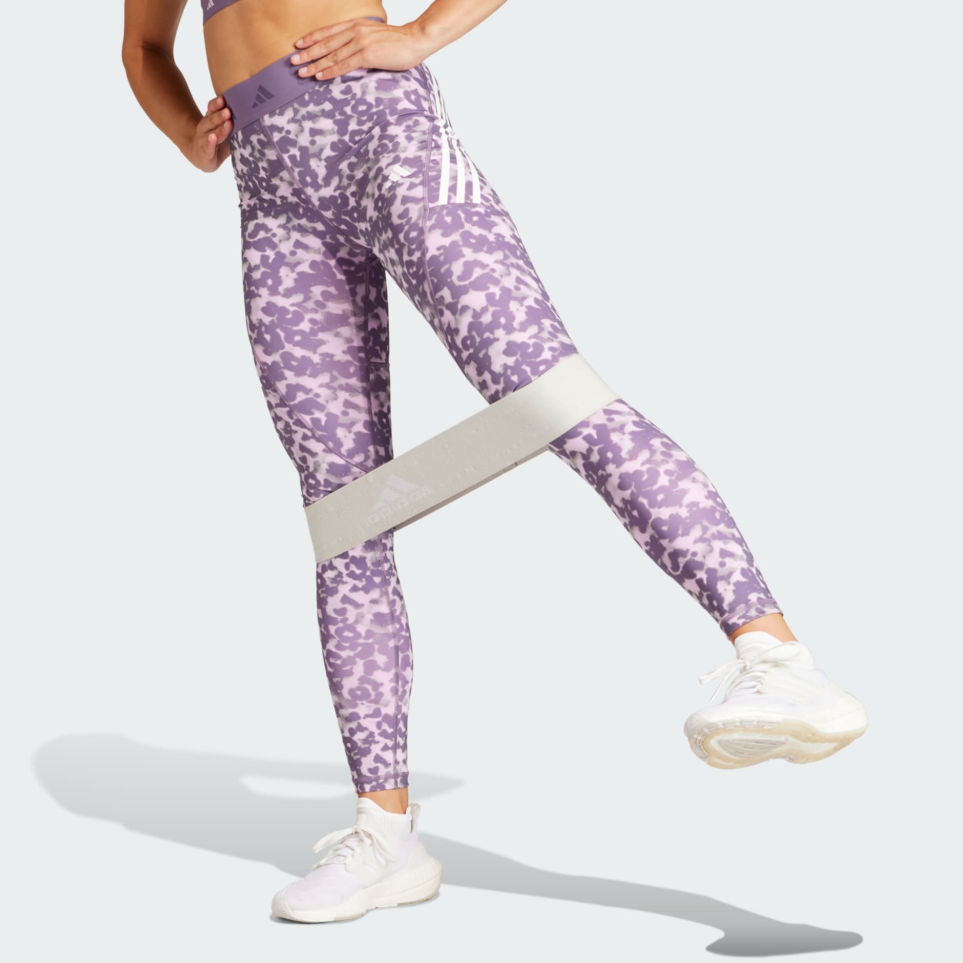 Women's Clothing - Techfit Hyperglam Full-Length Printed Leggings - Purple