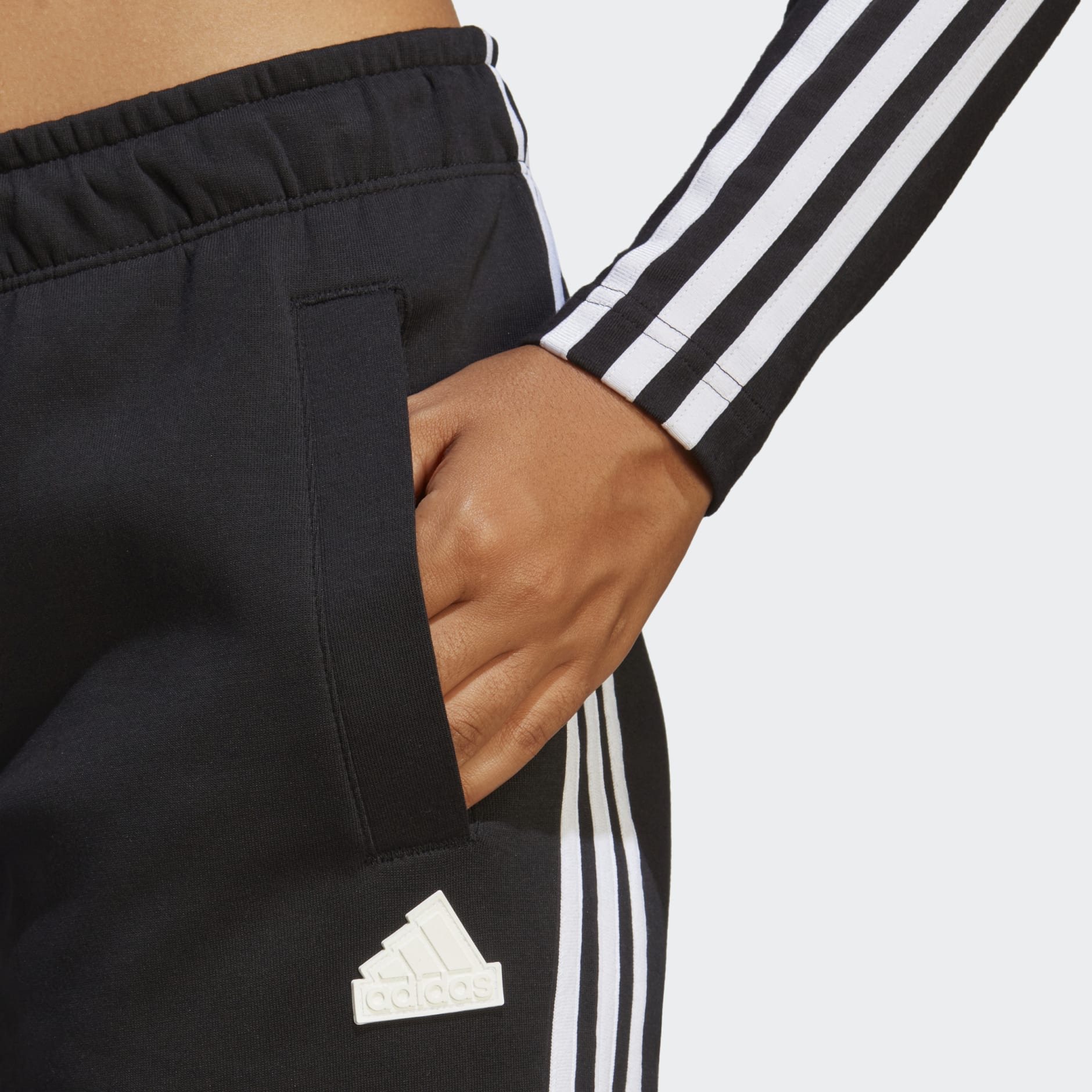 Shop adidas Future Icon 3-Stripes Pants Black