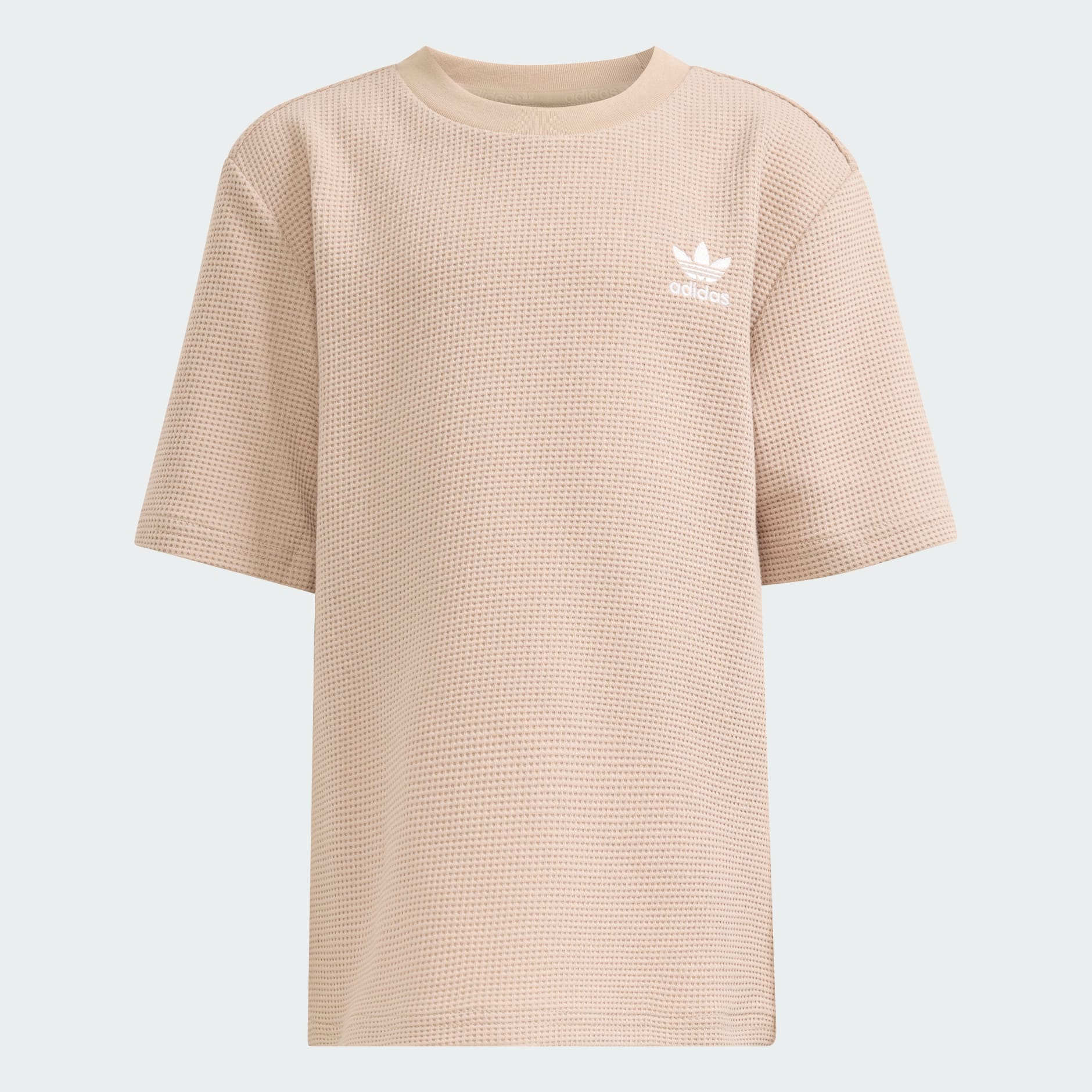 סט חולצת טי ומכנסיים קצרים Loose Waffle