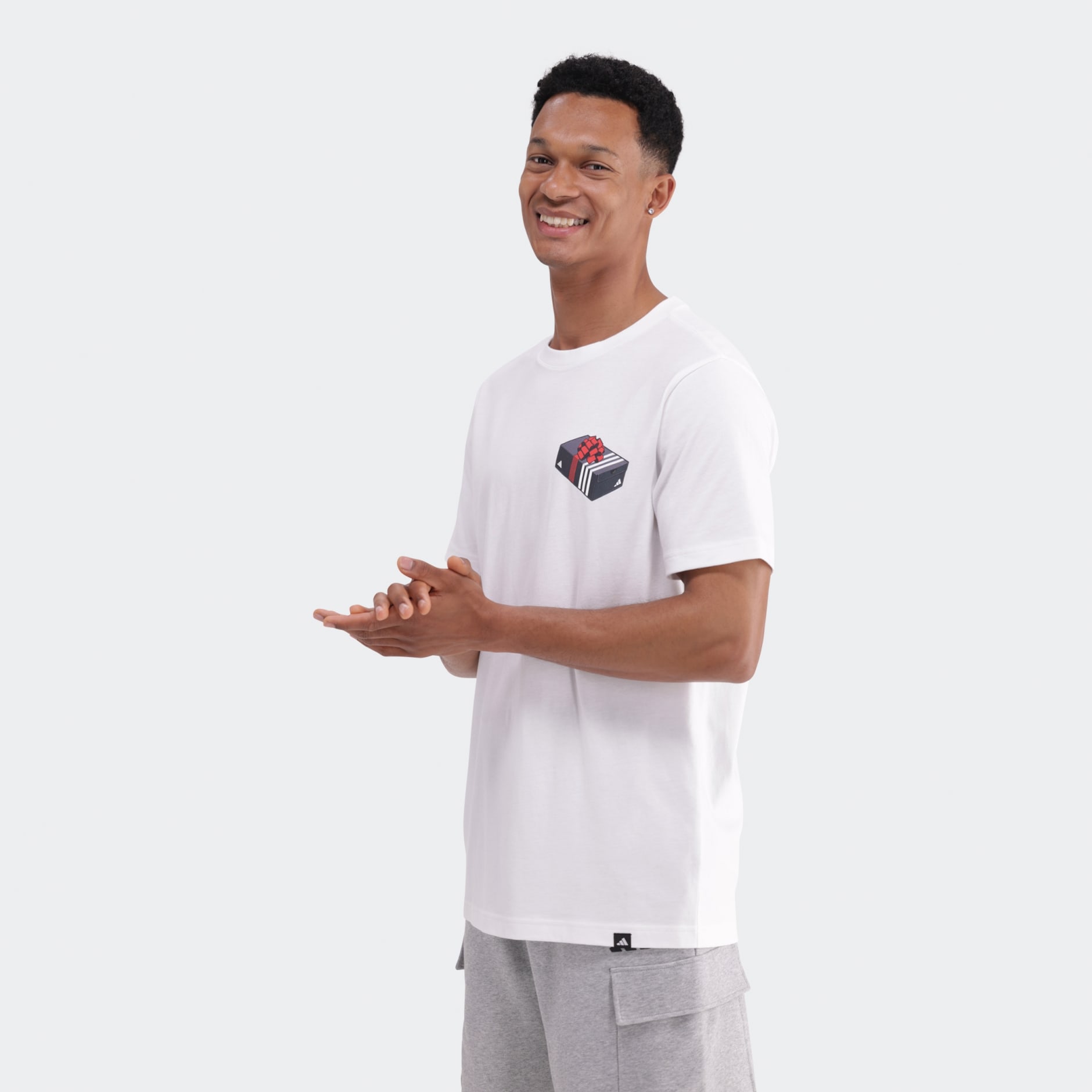 3-Stripes Lights Giftbox Graphic T-Shirt