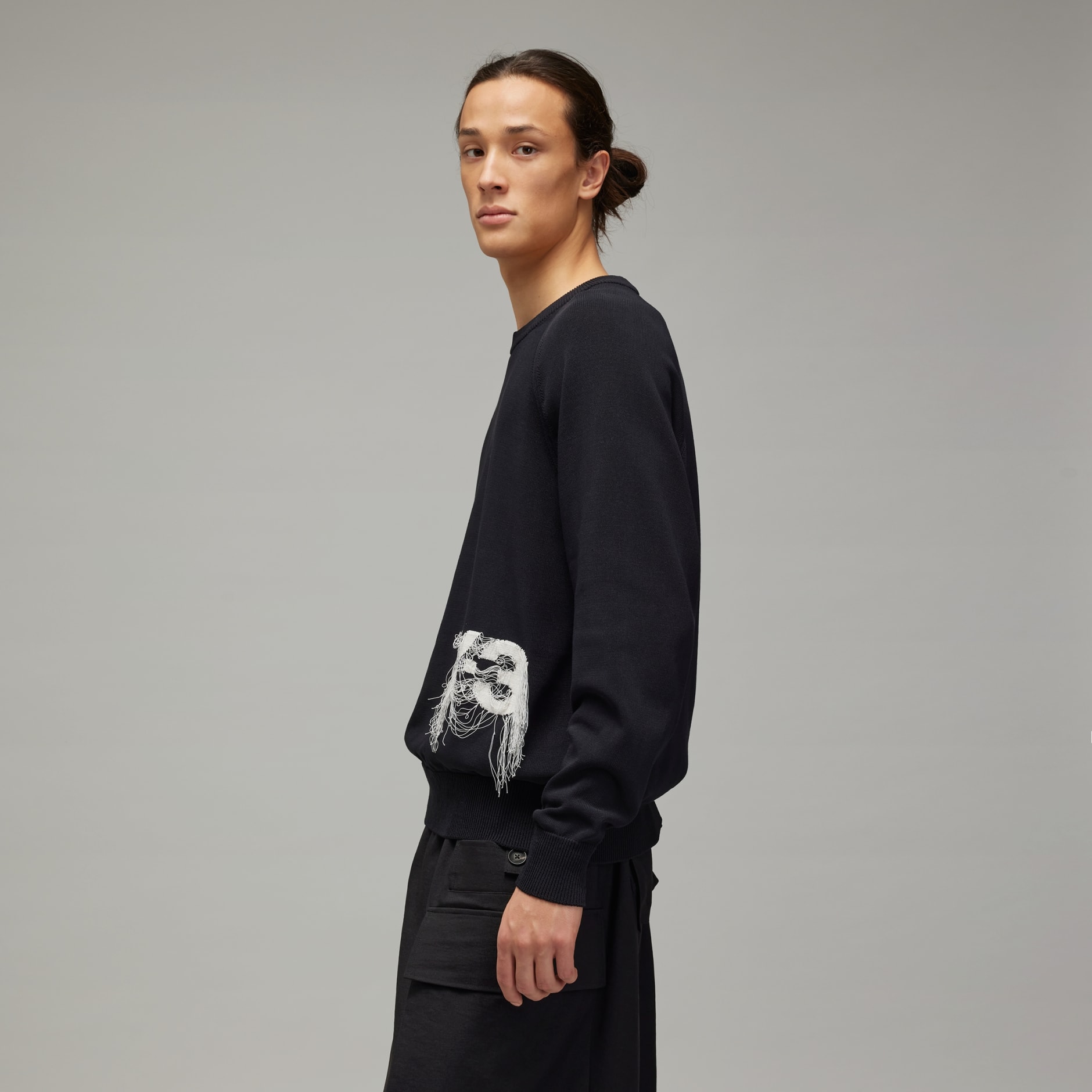 Y-3 Logo Knit Crew Sweatshirt