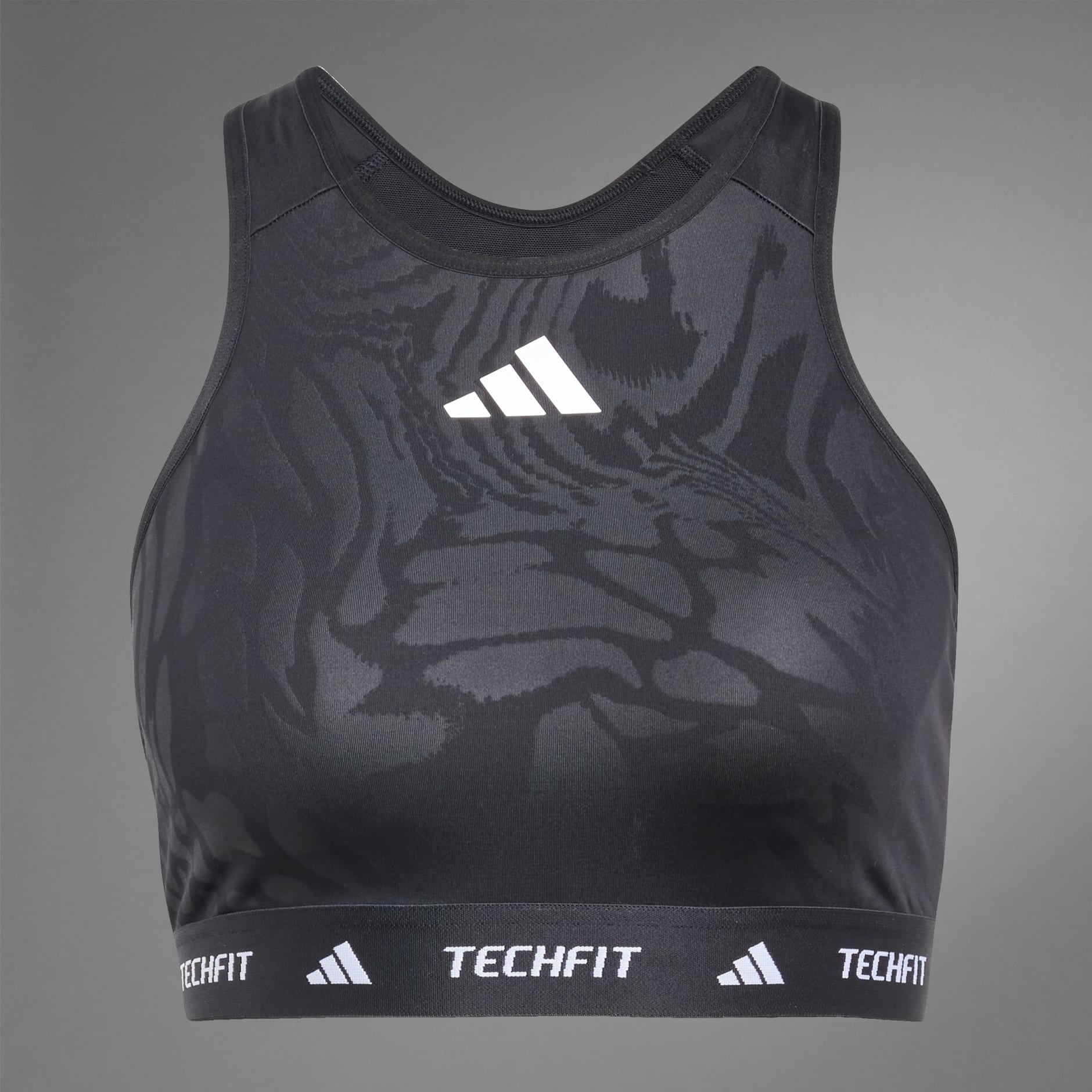 Techfit Medium-Support High-Neck Print Bra