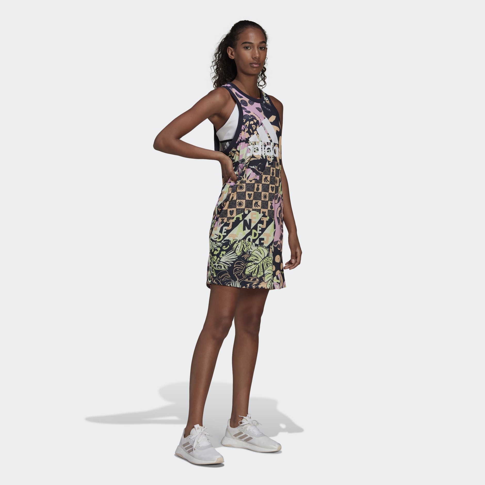 FARM Print Cotton Tank Dress