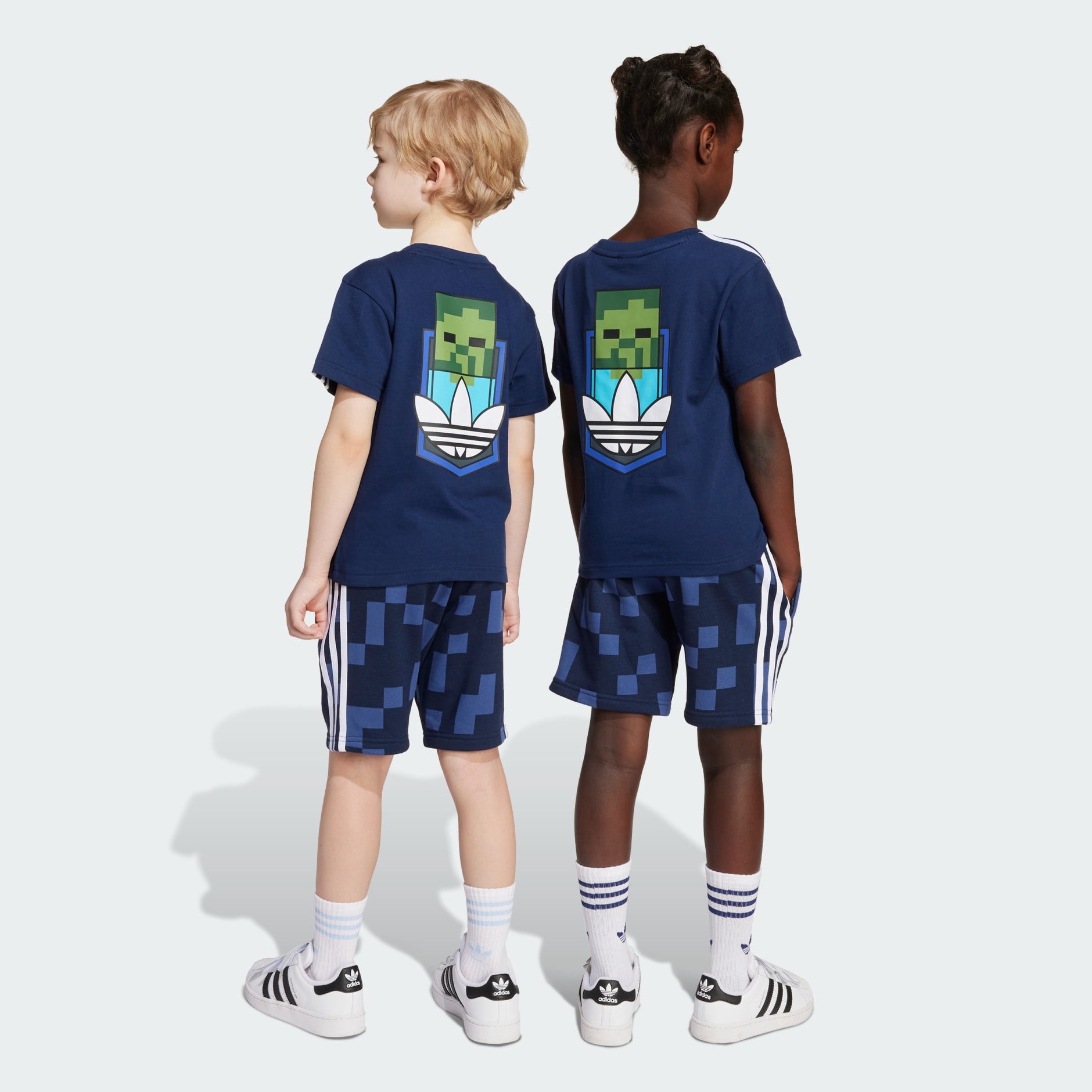 Set tricou și pantaloni scurți copii adidas Originals X Minecraft