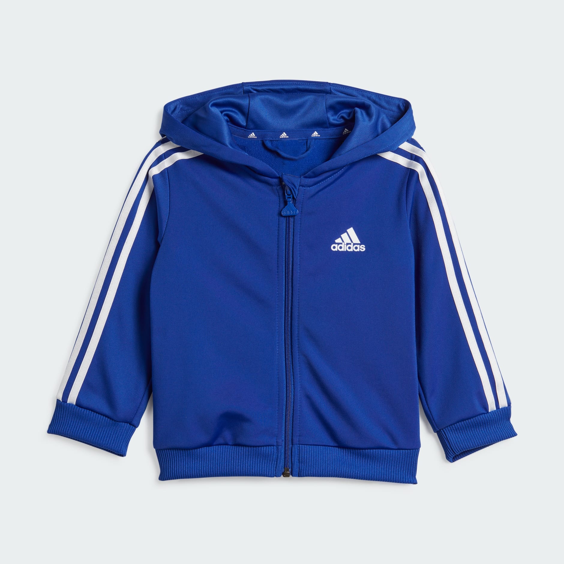 Kids Clothing - Essentials Shiny Hooded Track Suit - Blue | adidas 