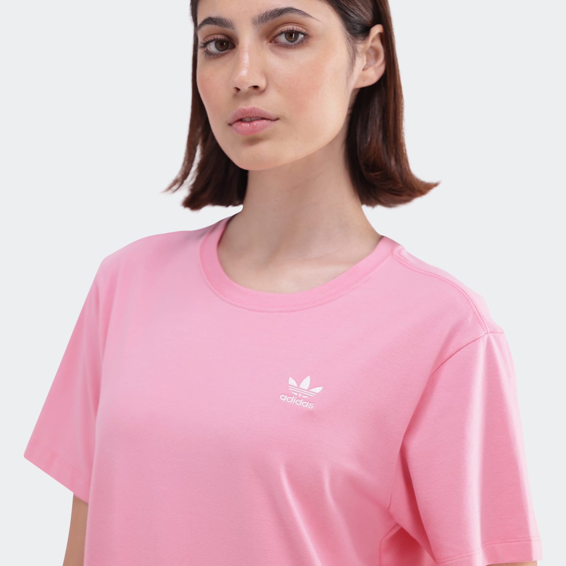 Adidas trefoil crew dress online