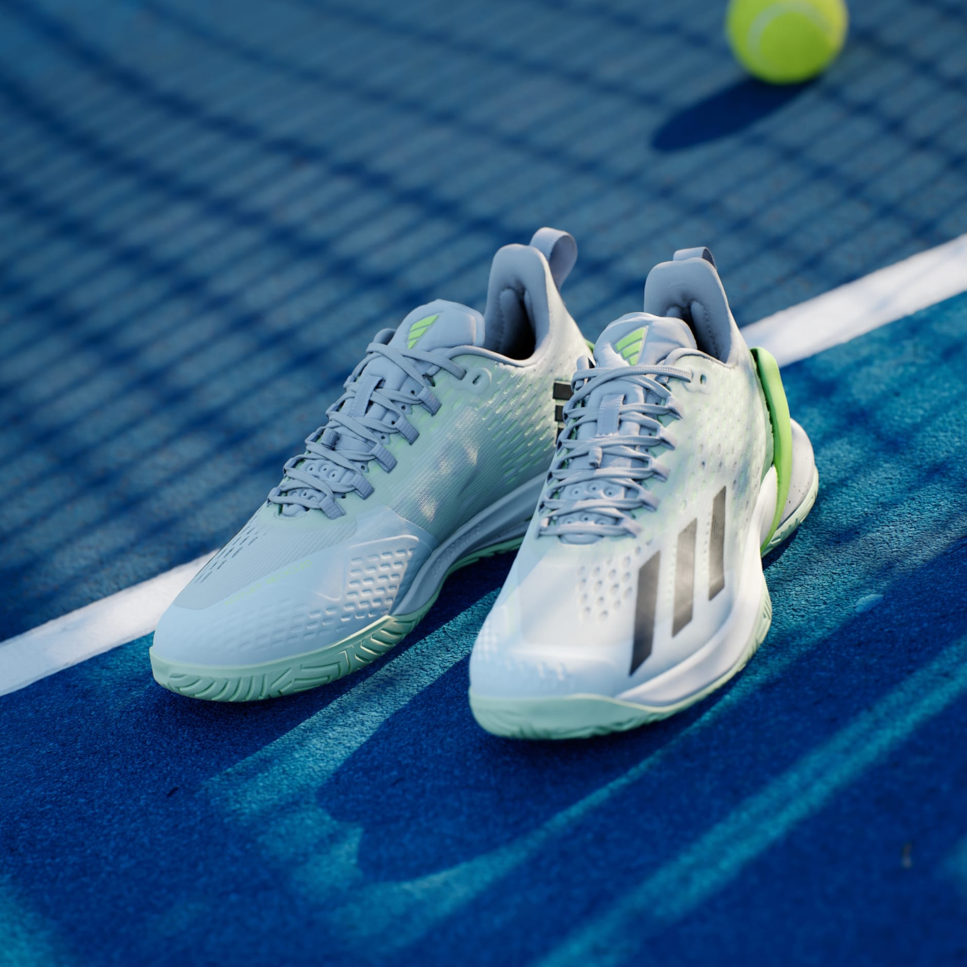 Men's Shoes - adizero Cybersonic Tennis Shoes - Green | adidas Kuwait