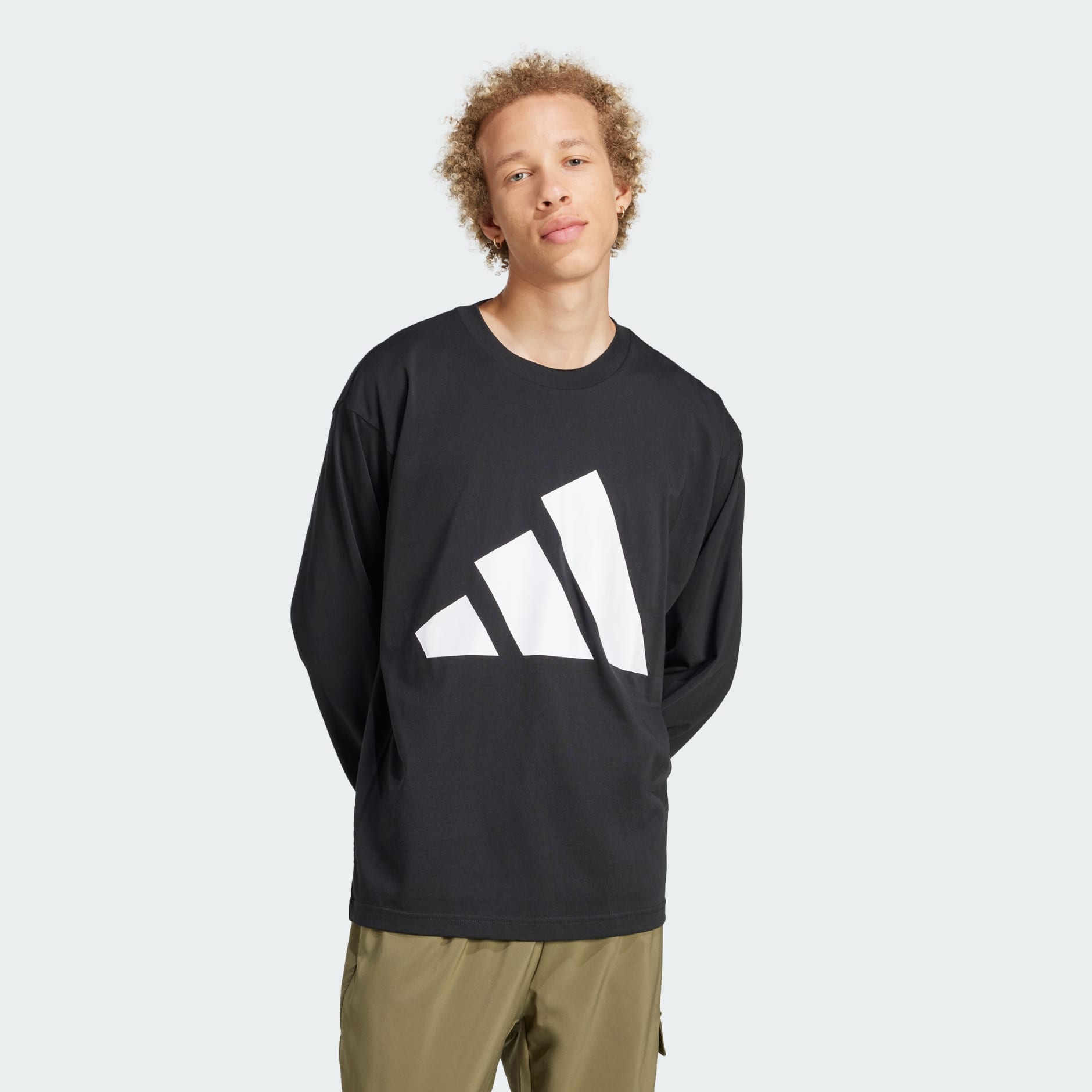 تيشيرت بأكمام طويلة Essentials Big Logo Single Jersey