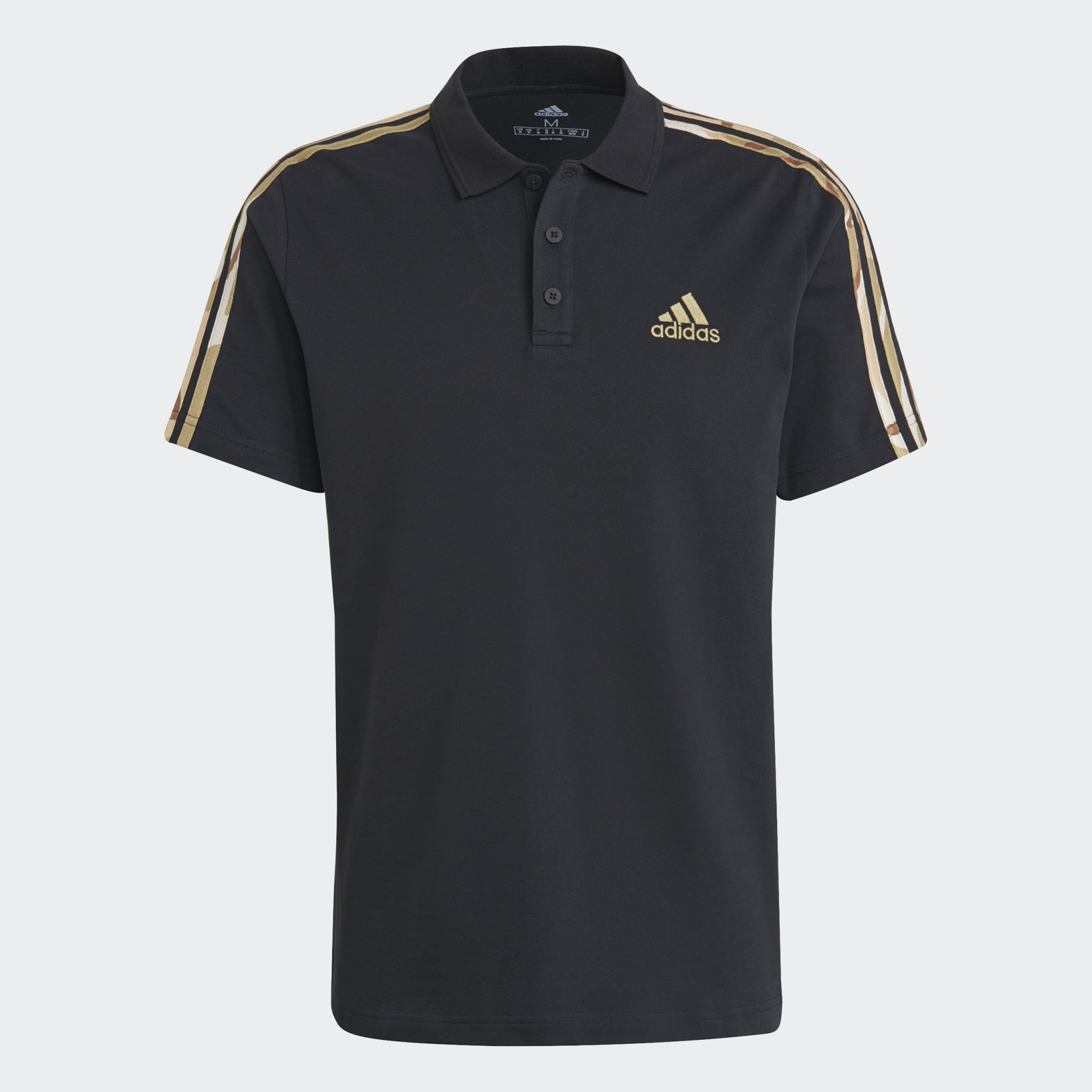Essentials Piqué Camouflage 3-Stripes Polo Shirt