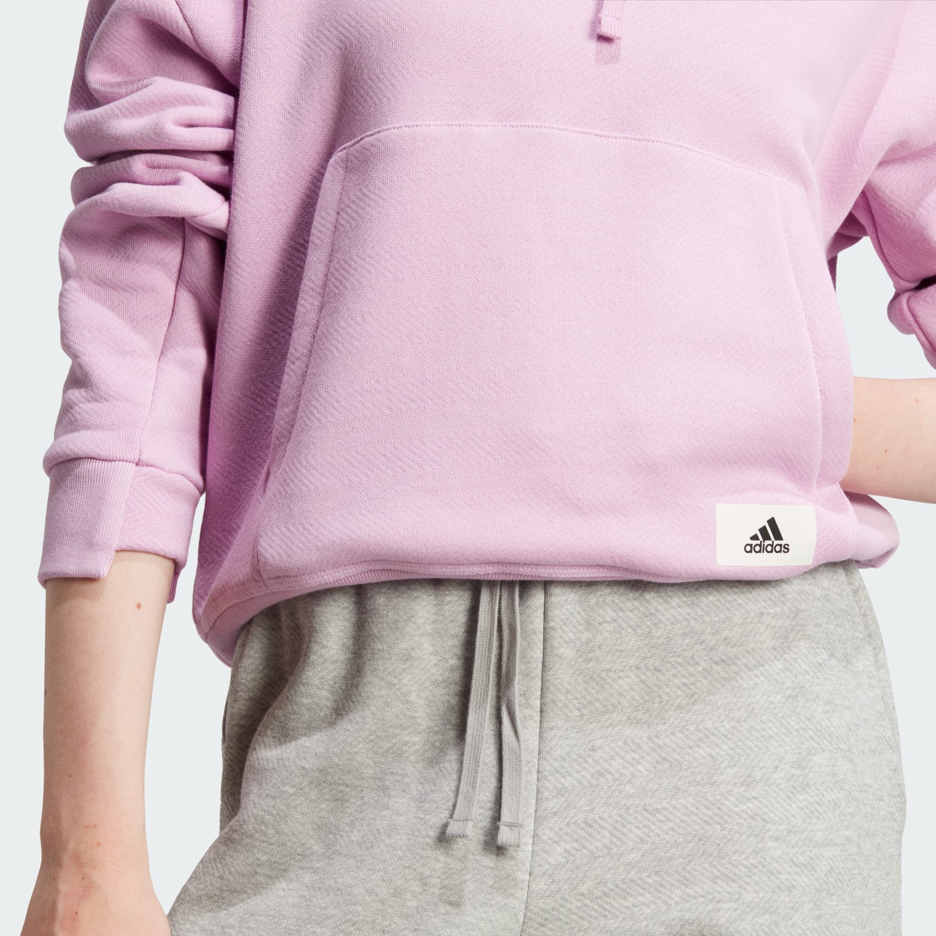 adidas Lounge French Terry Hoodie Purple adidas LK