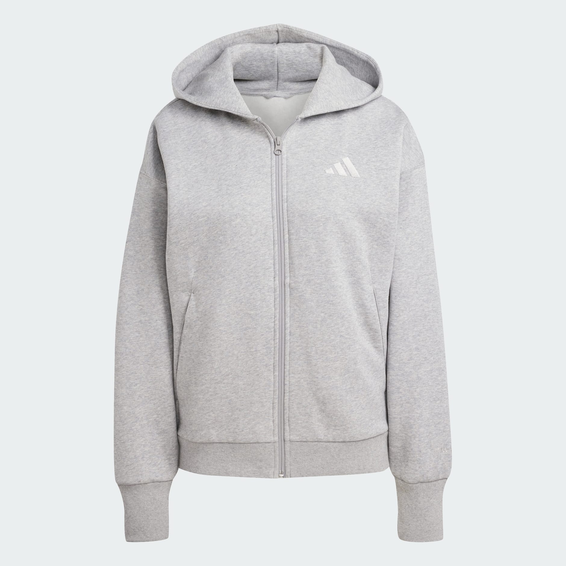 Grey adidas zip hoodie women's online