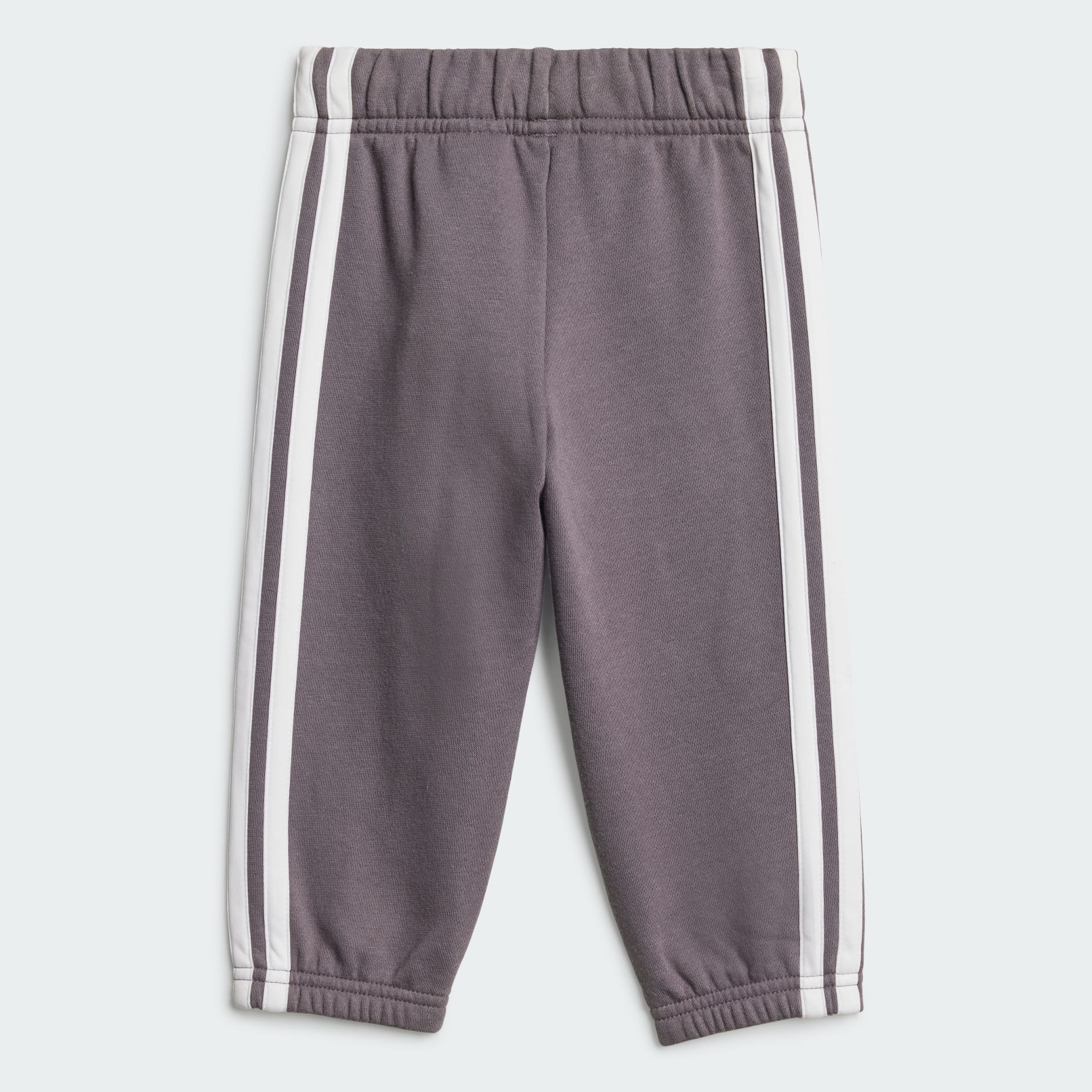 Set Seasonal Essentials Tiberio cu guler rotund și 3 dungi, din l&acirc;nă fleece, pentru copii