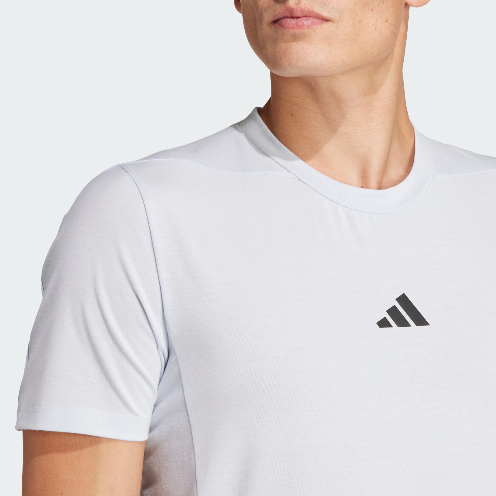 Clothing - Designed for Training Workout Tee - Blue | adidas South Africa