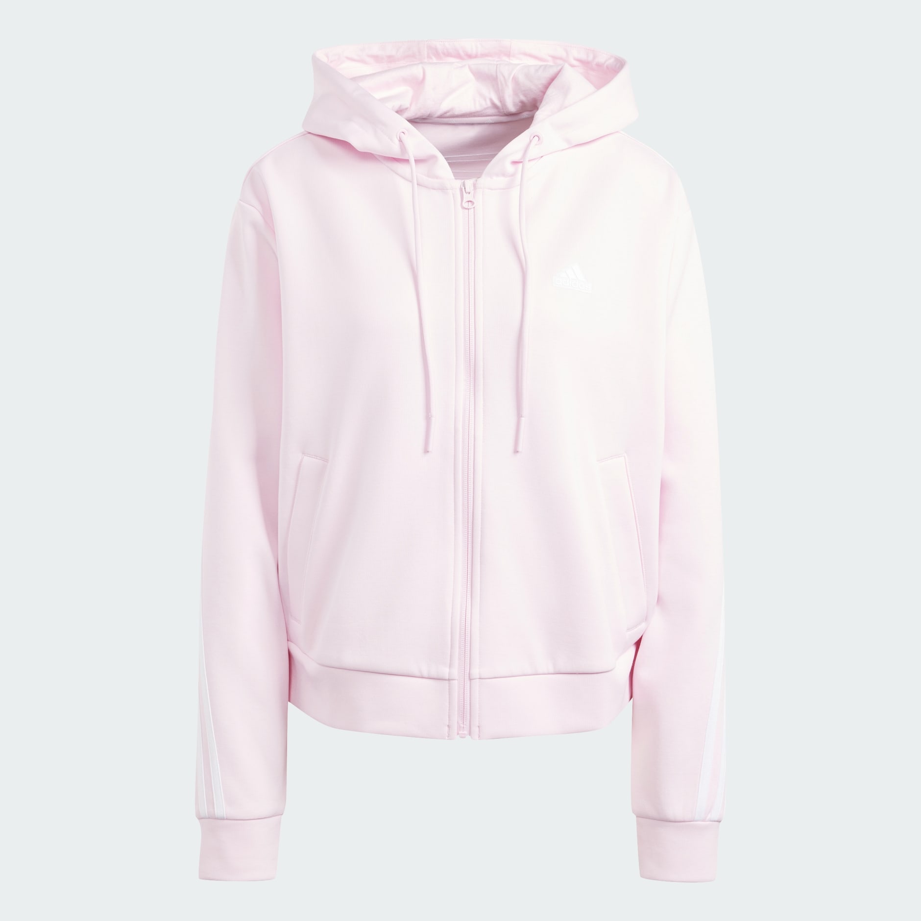 Women s Clothing Future Icons 3 Stripes Full Zip Hoodie Pink