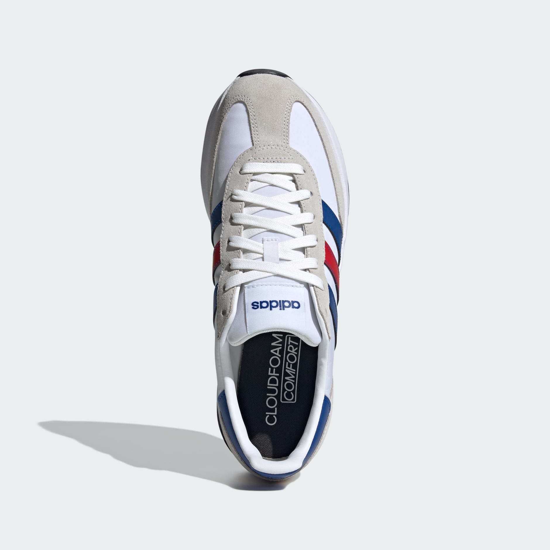 Mens adidas shoes red white and blue best sale