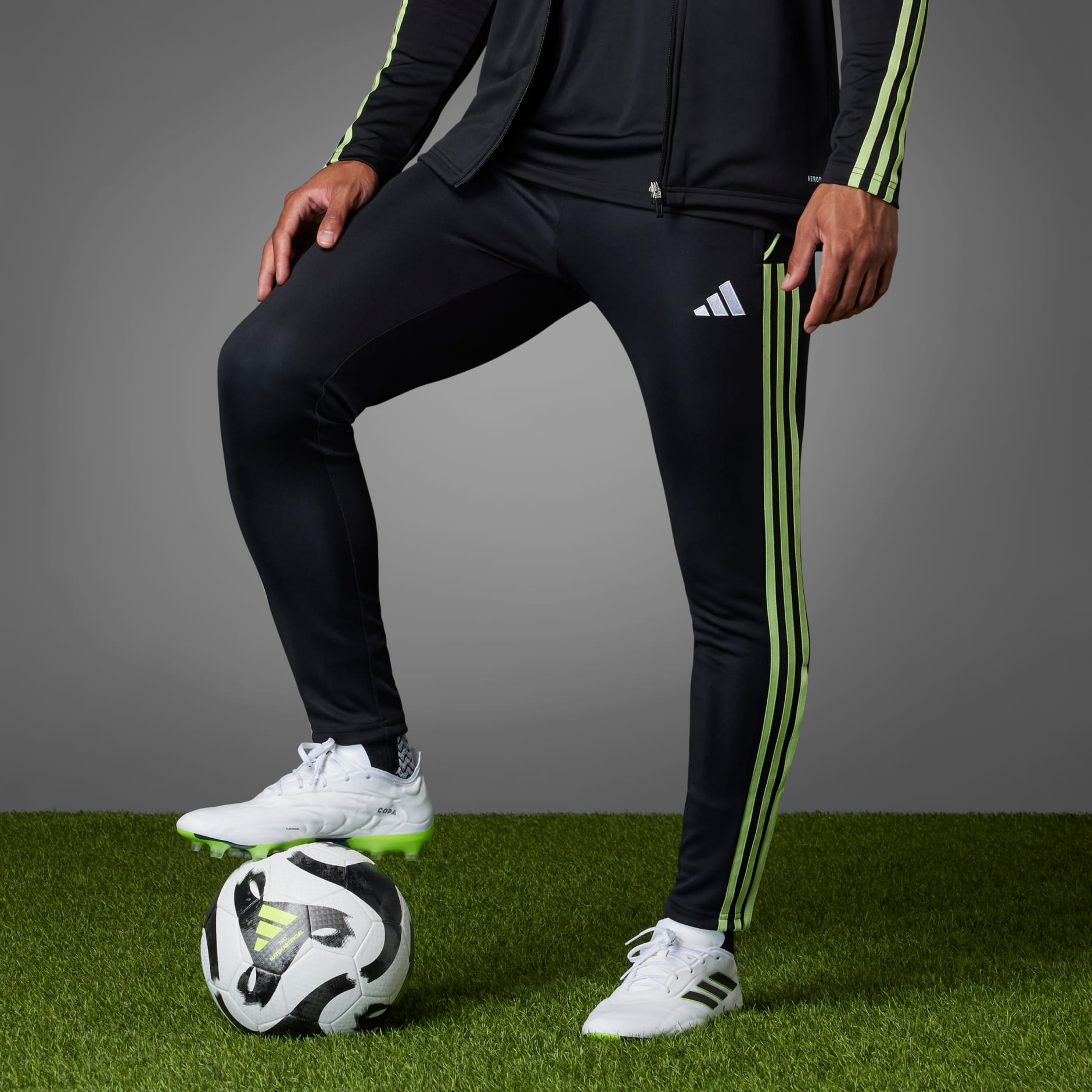 Black and green adidas clearance soccer pants