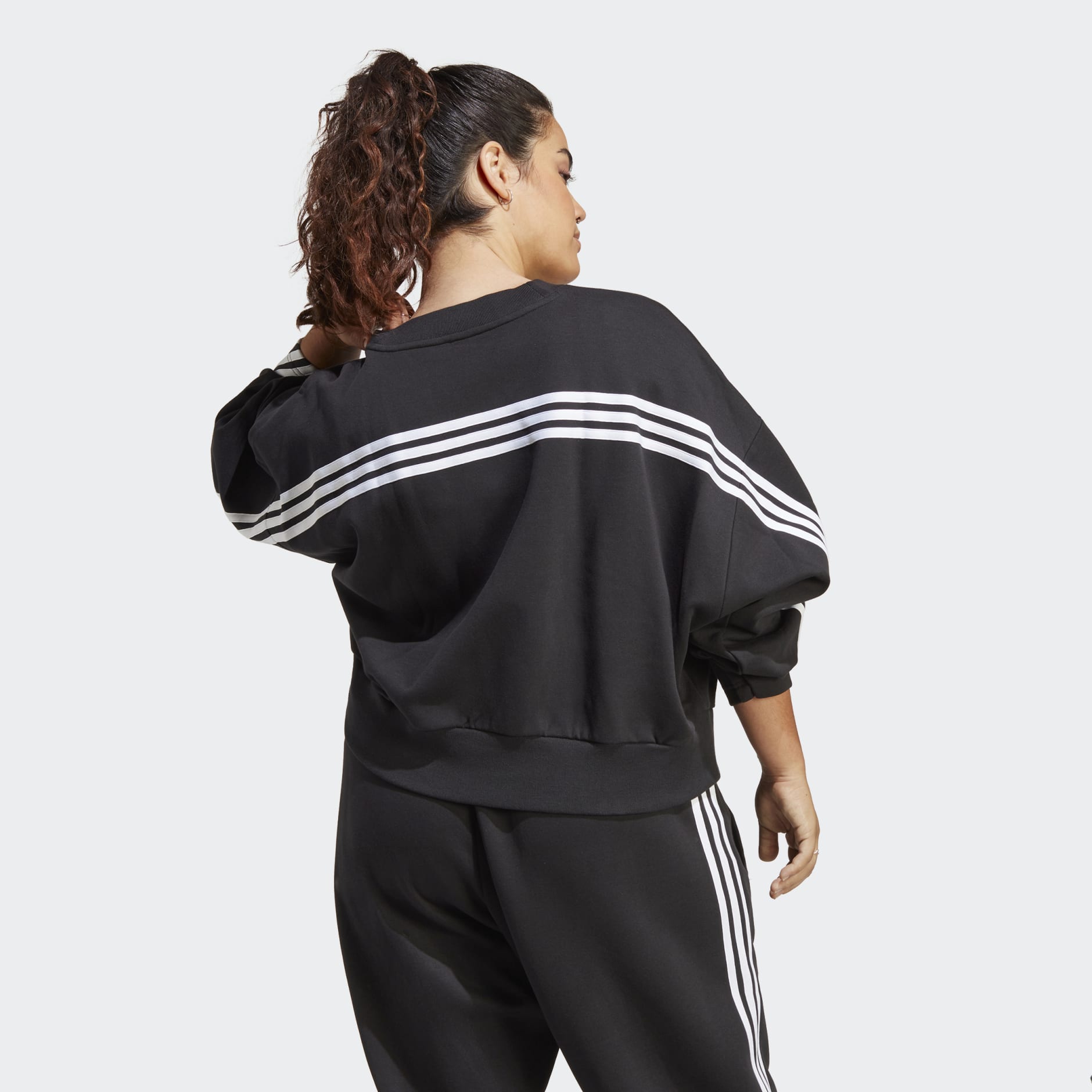Clothing - Future Icons 3-Stripes Sweatshirt (Plus Size) - Black ...