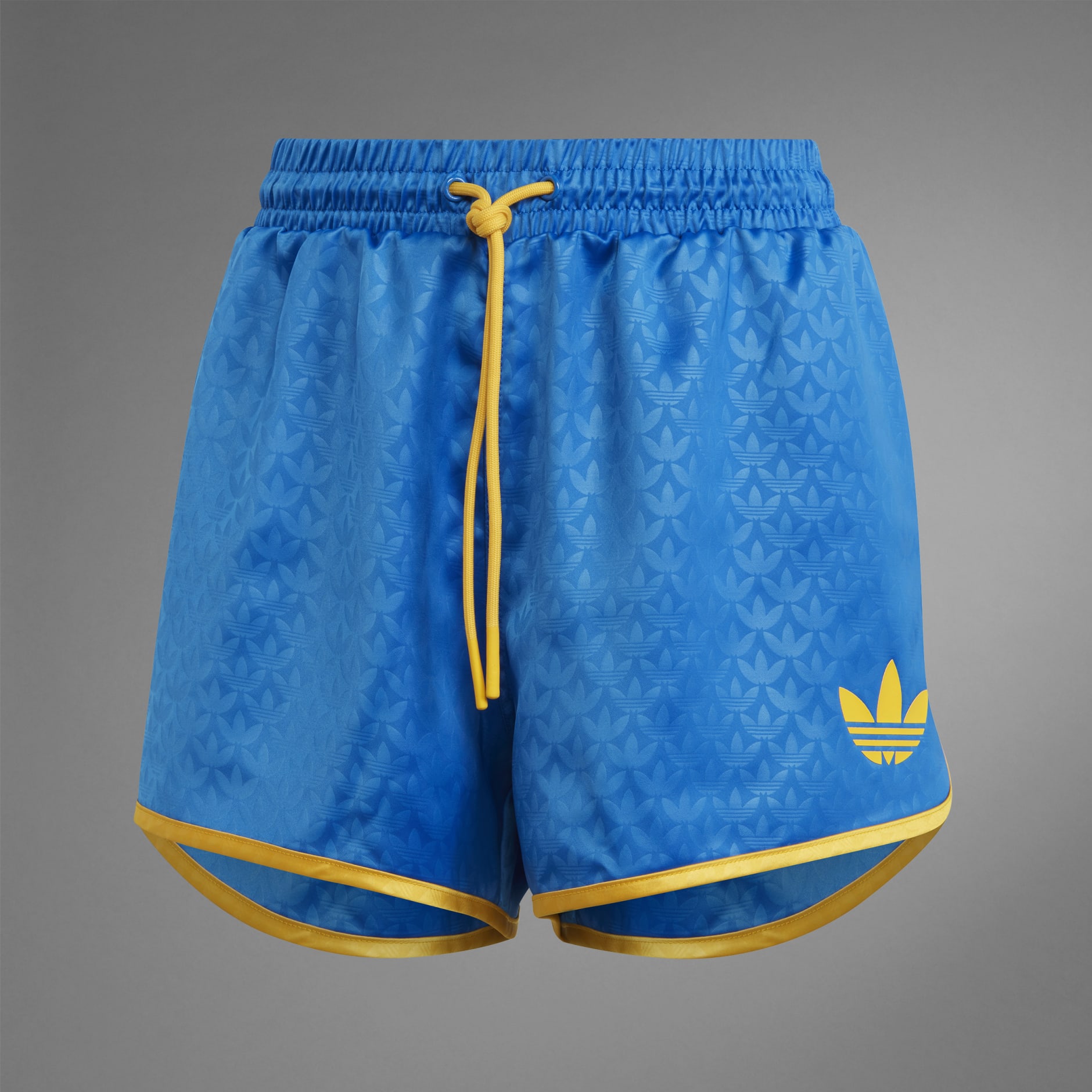 Blue and yellow adidas shorts online