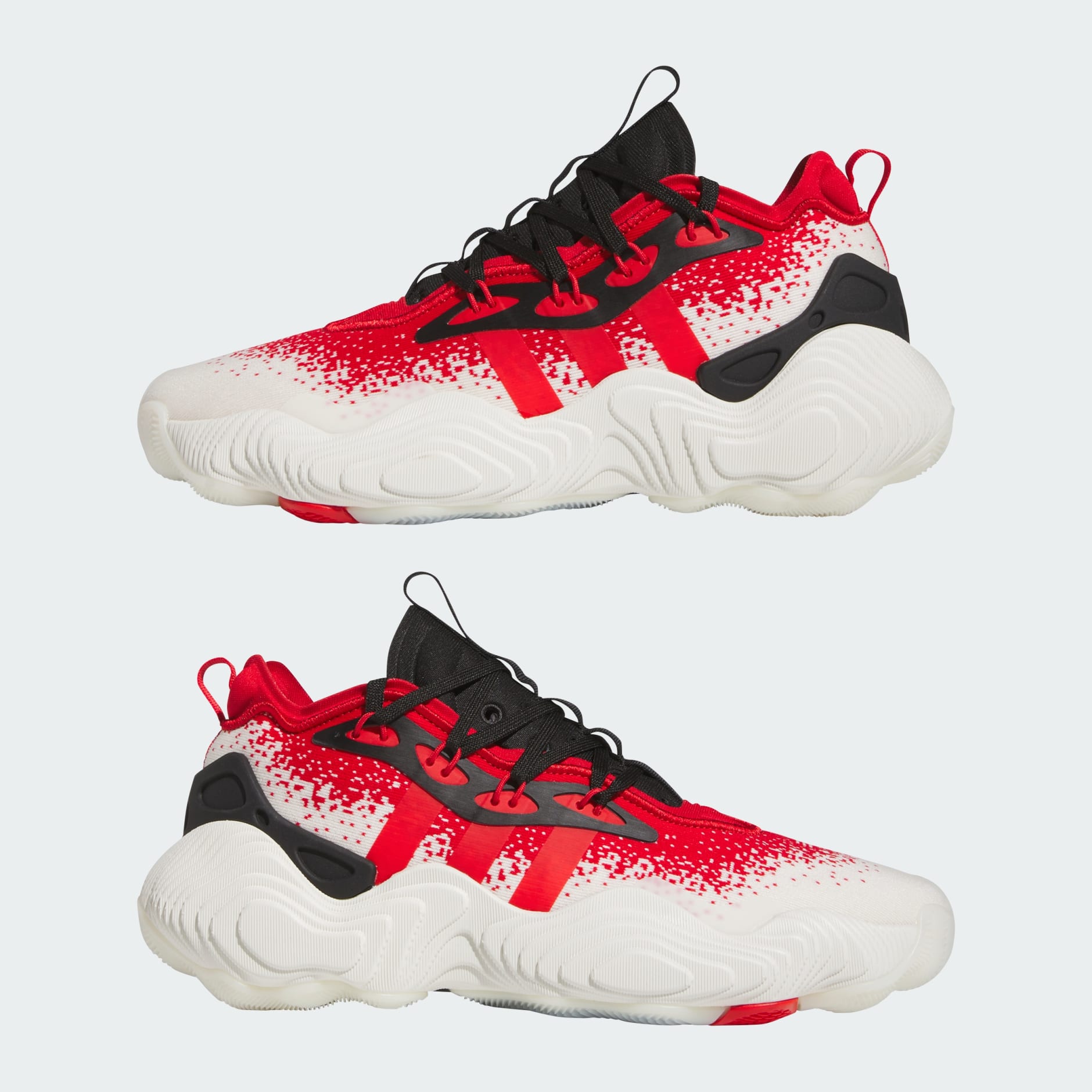 Adidas basketball shoes white and red hotsell