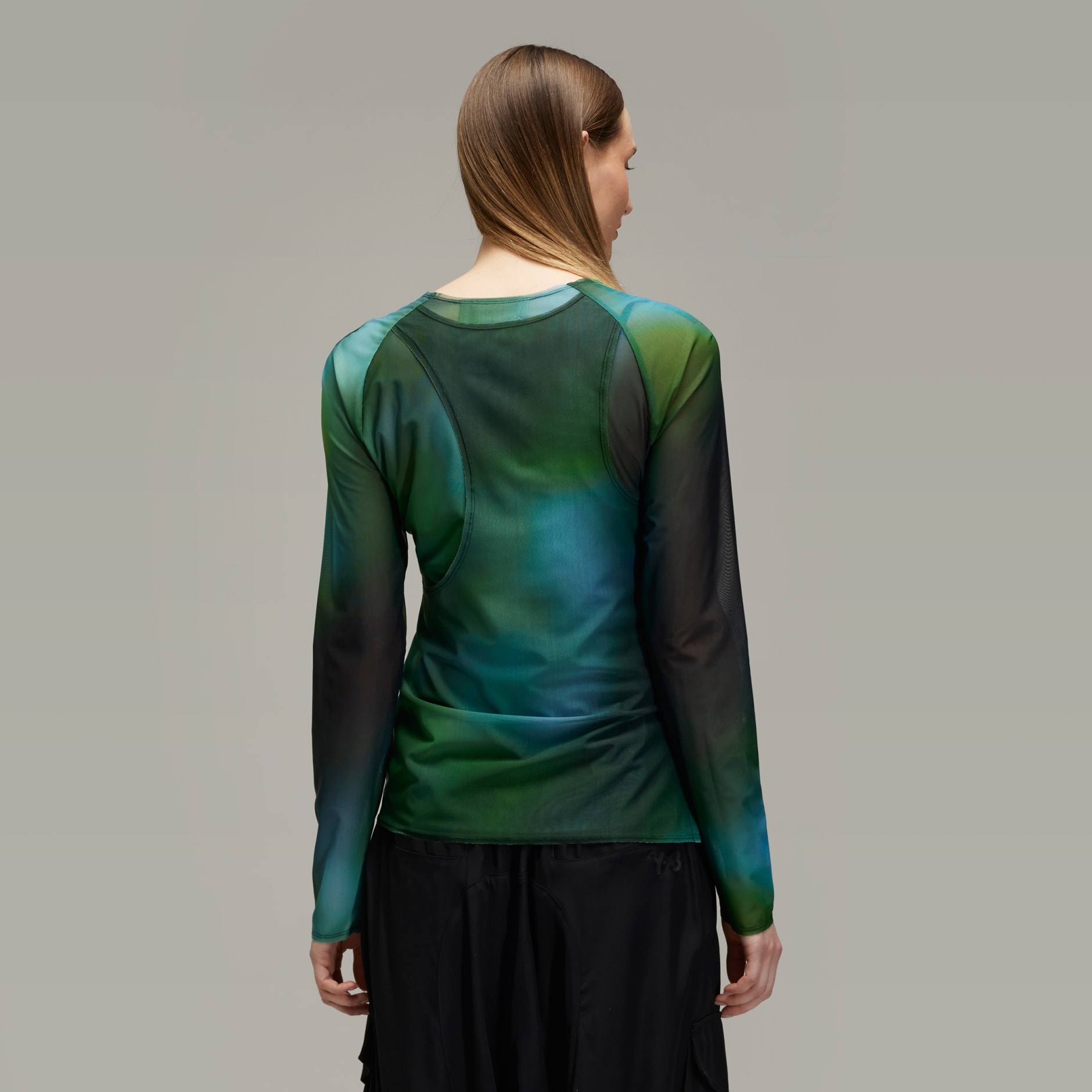 Y-3 Allover Print Mesh Fitted Tee