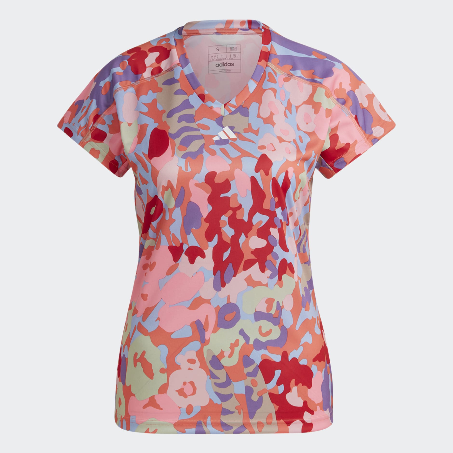 تيشيرت AEROREADY Train Essentials Minimal Branding V-Neck Floral Print