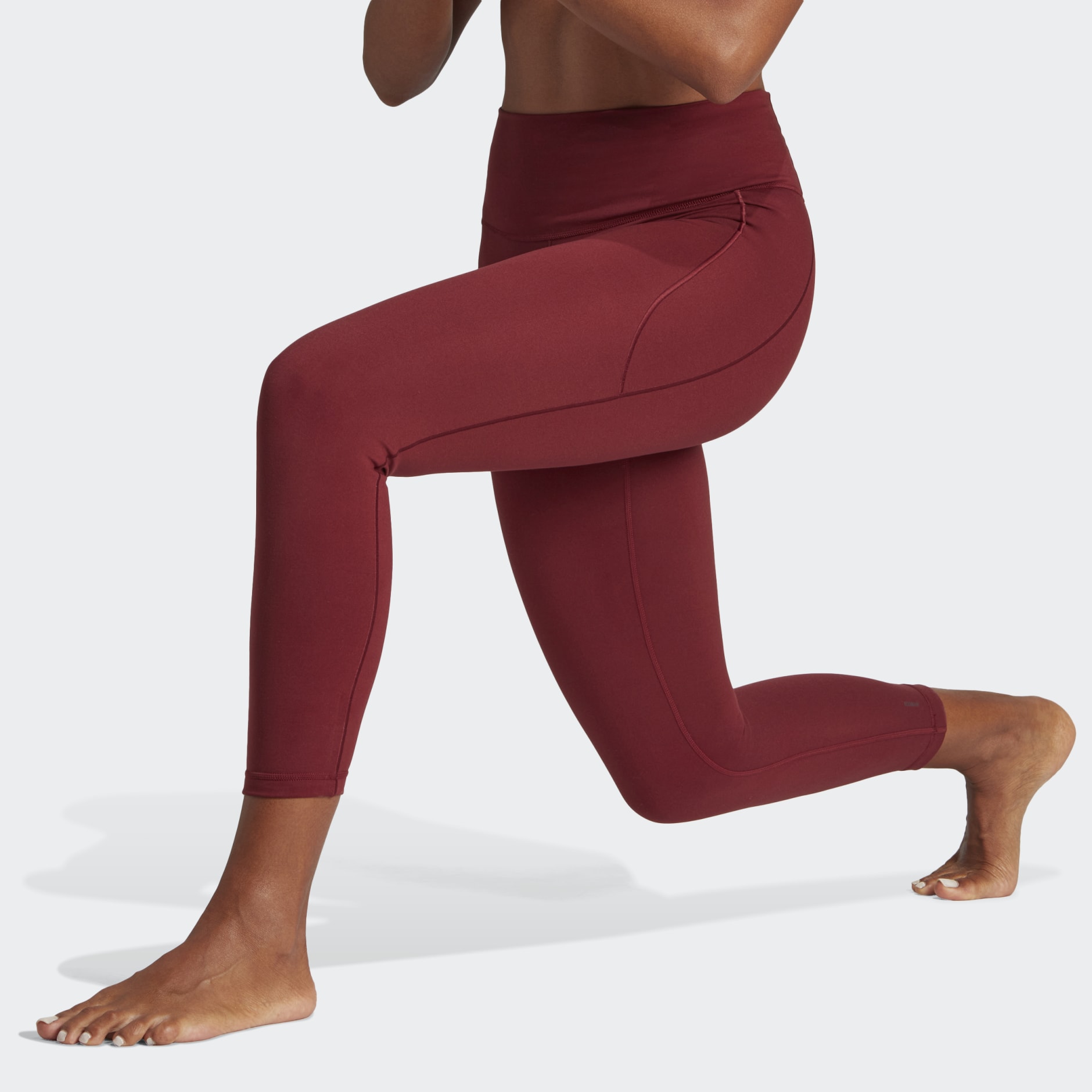 adidas Designed to Move Studio 7/8 Sport Pants - Burgundy, Women's Yoga