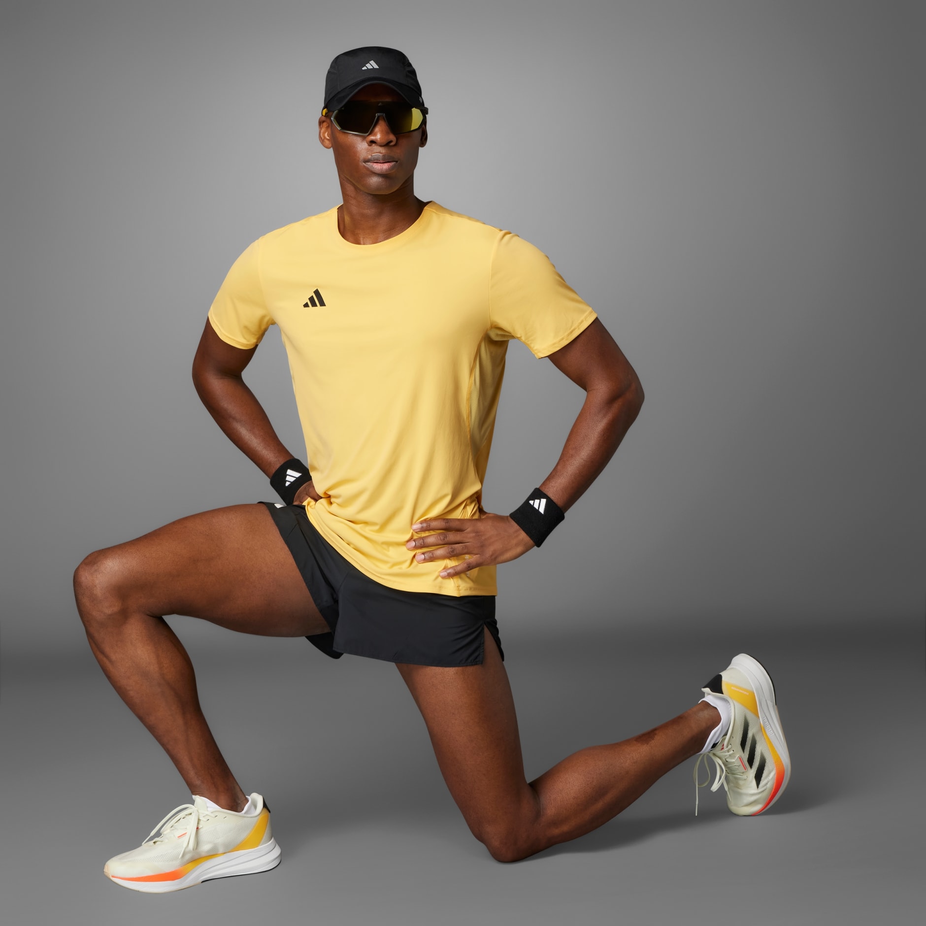 Men's Clothing - Adizero Essentials Running Tee - Yellow | adidas 