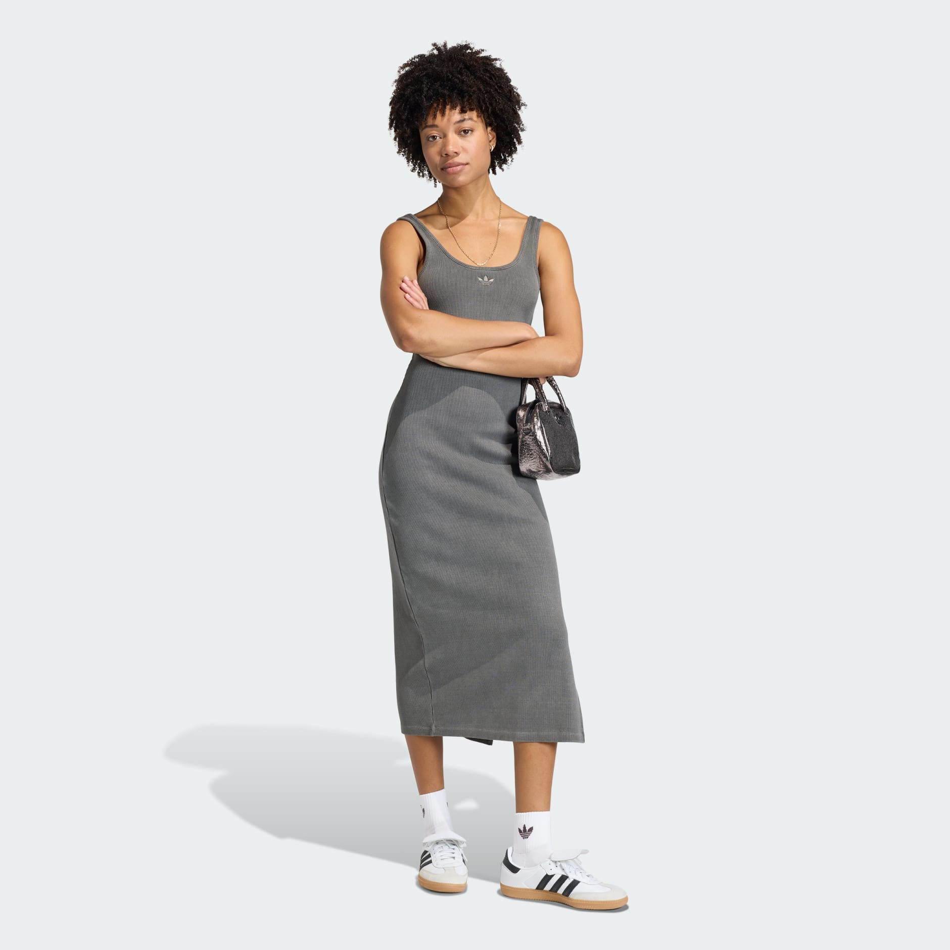 ESSENTIALS RIB TANK MAXI DRESS WASHED