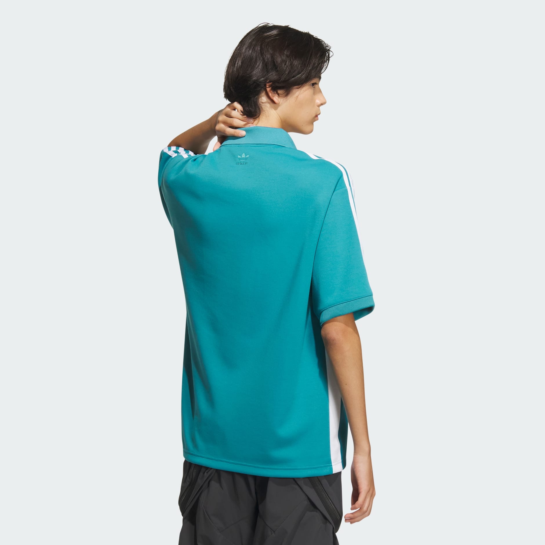 Tシャツ・カットソー adidas Football Polo Shirt Blue White IW6308 Trefoil Logo Play Football Graphic Short Sleeve Polo Shirt