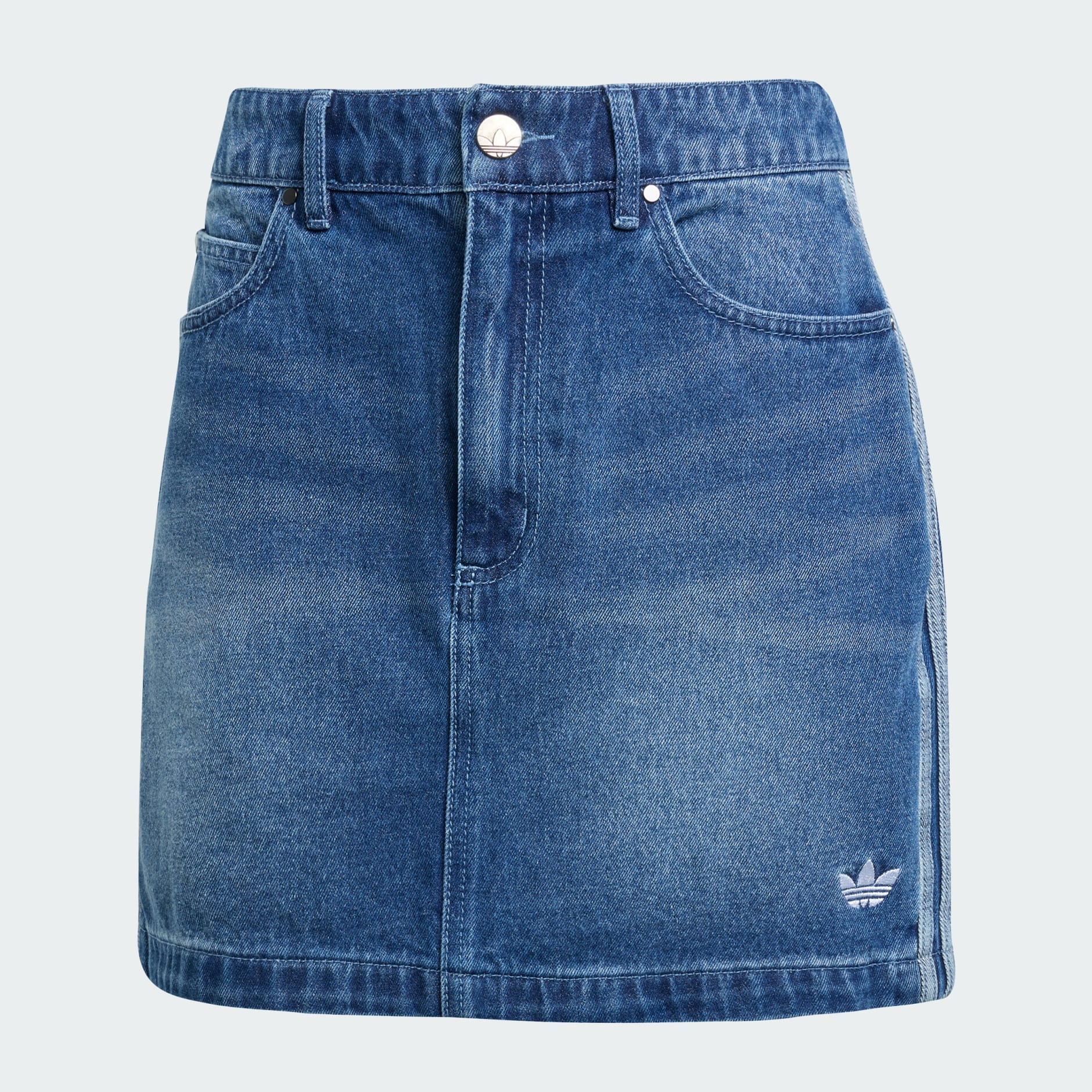 【ADIDAS】3S Denim Mini Skirt - Indigo Denim / JW2649 adidas Adicolor 3-Stripes Denim Mini Skirt - Blue | adidas UAE