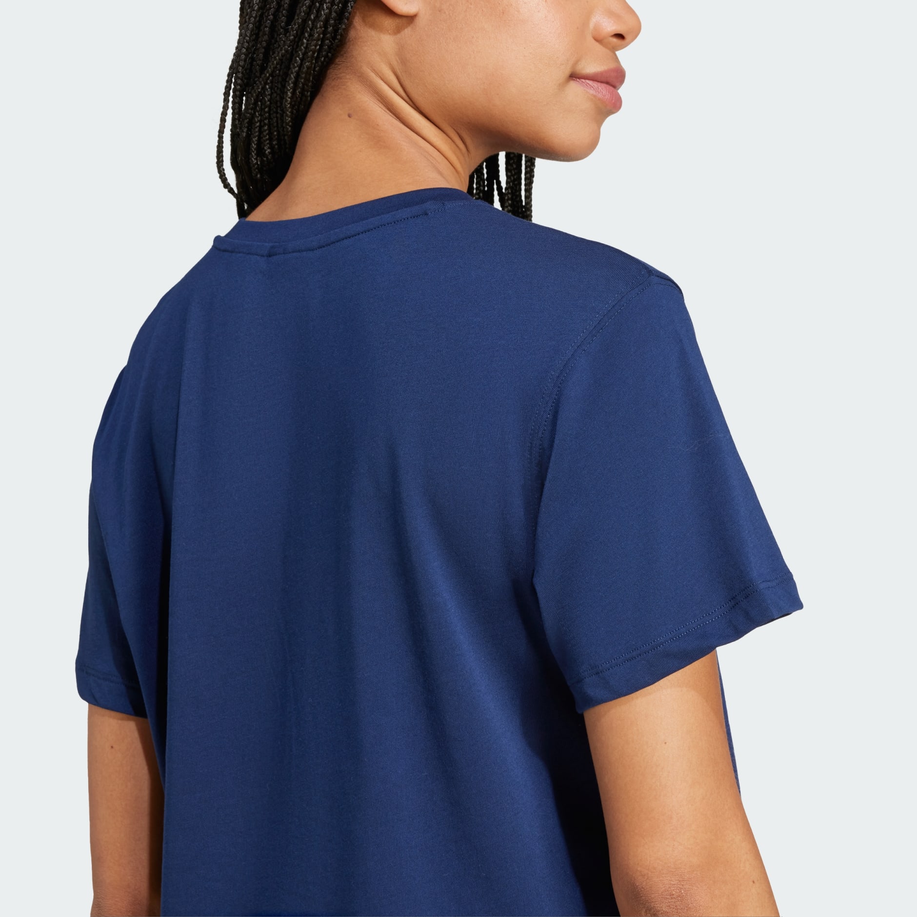 CLOTHING - Adicolor Trefoil Boxy Tee - Blue | adidas Oman