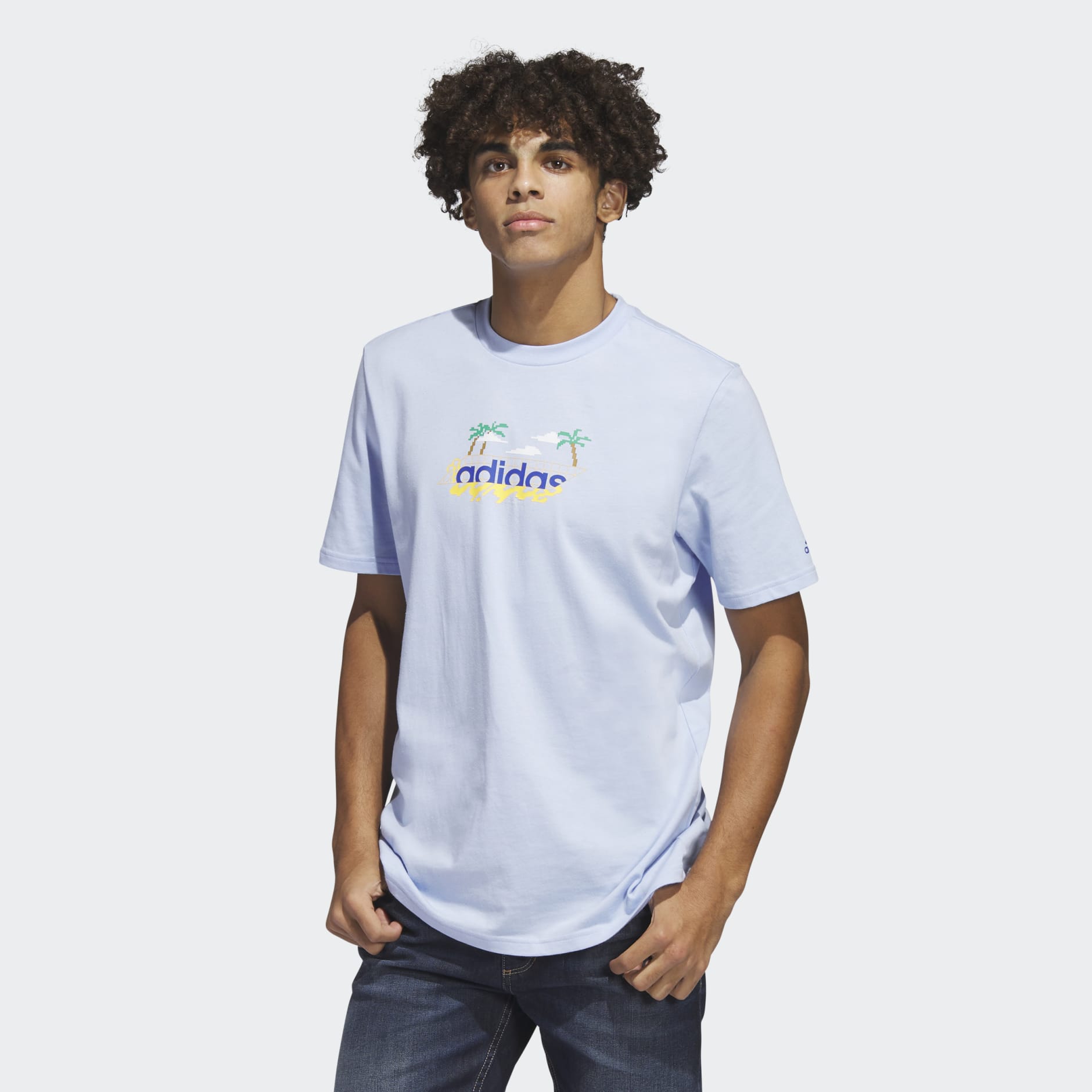Linear Beach-Bit Short Sleeve Graphic Tee