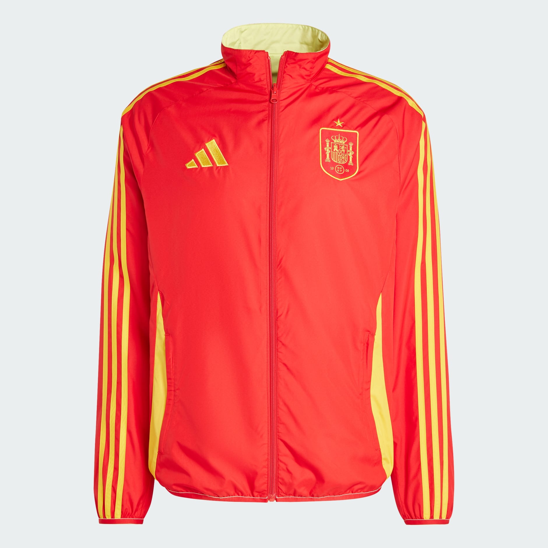 Men s Clothing Spain Anthem Jacket Red adidas Saudi Arabia