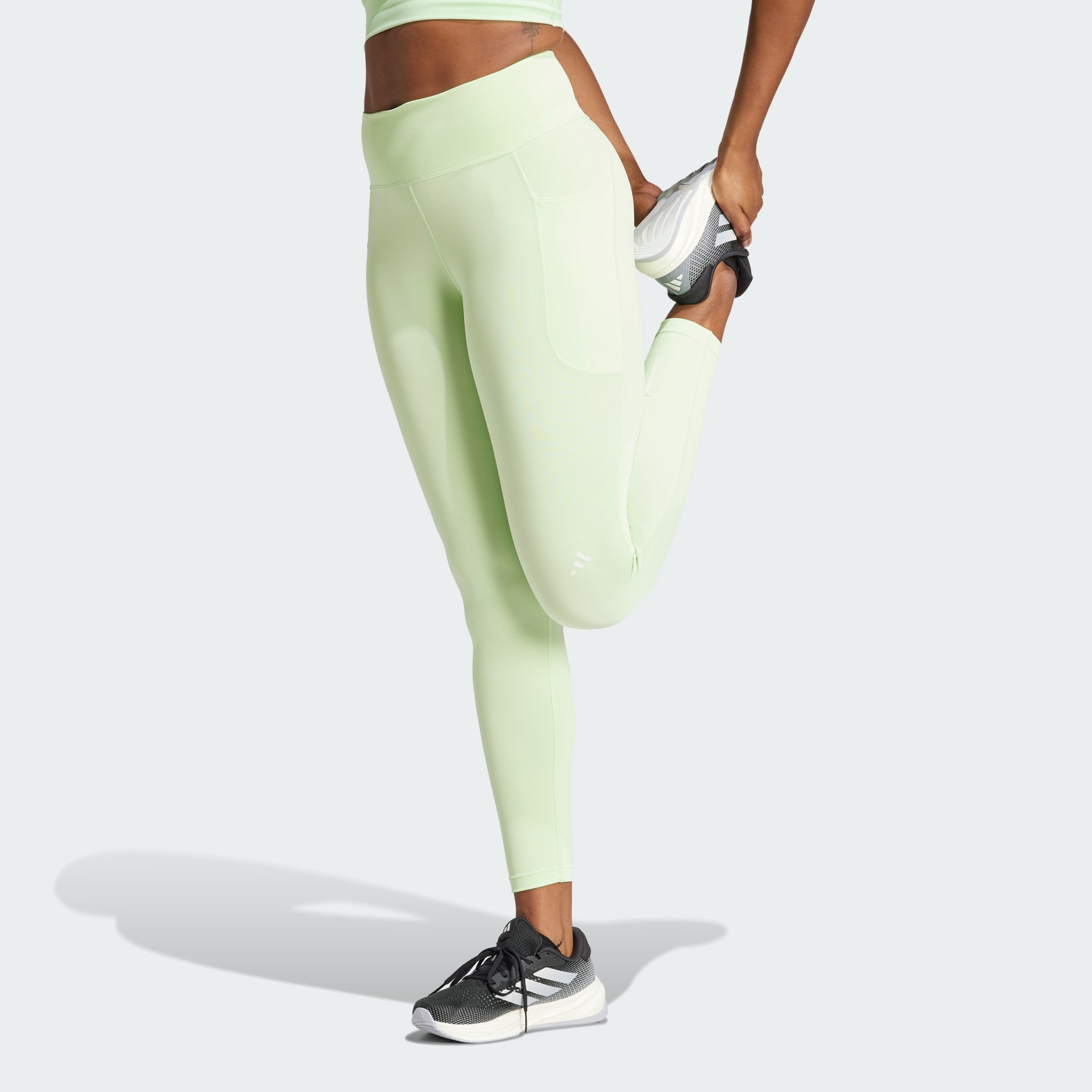 Adidas training leggings in mint green