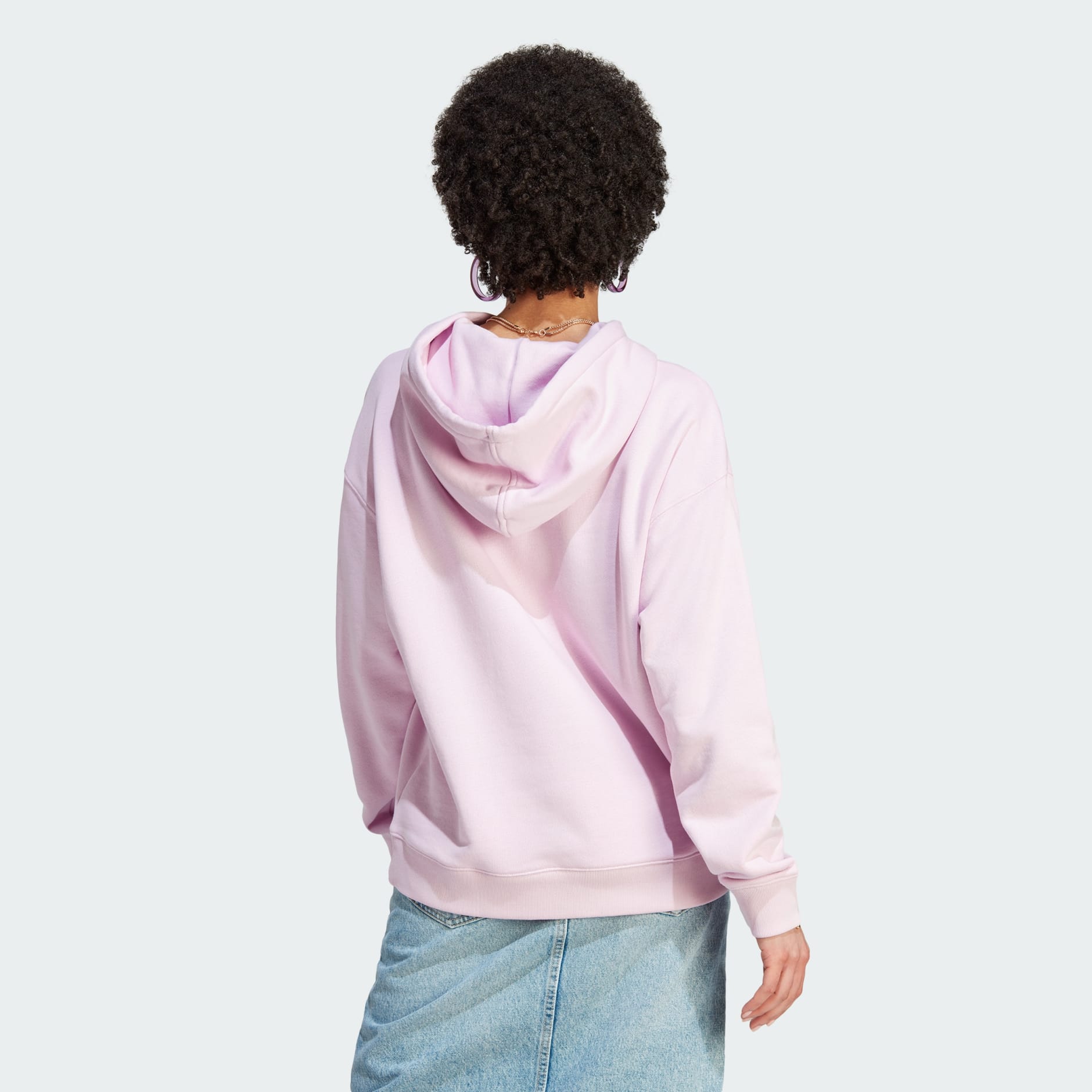 Adidas pink trefoil hoodie women's online