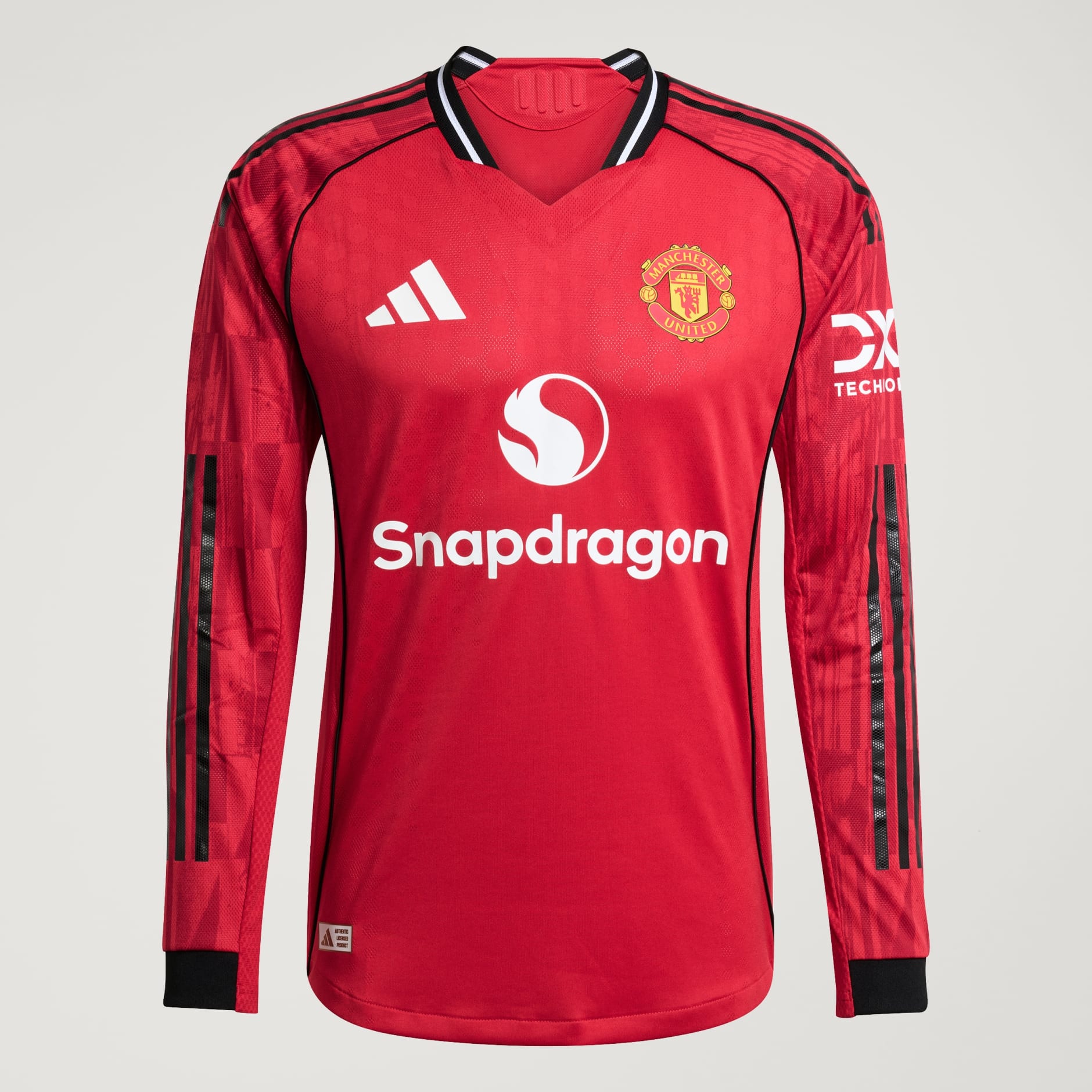 Tricou de acasă cu m&acirc;necă lungă Manchester United 25/26 Authentic