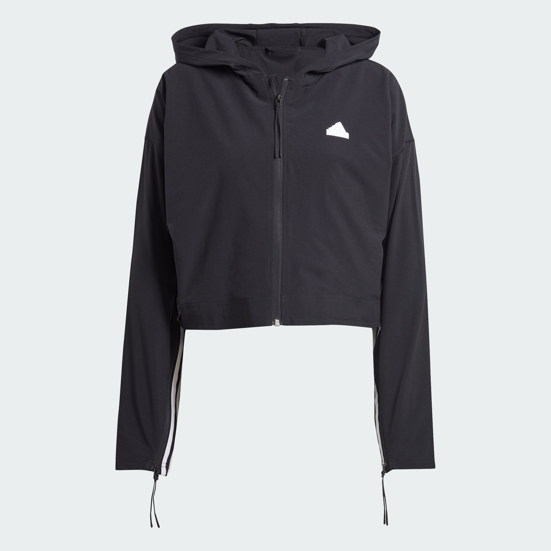 Adidas cropped best sale windbreaker jacket