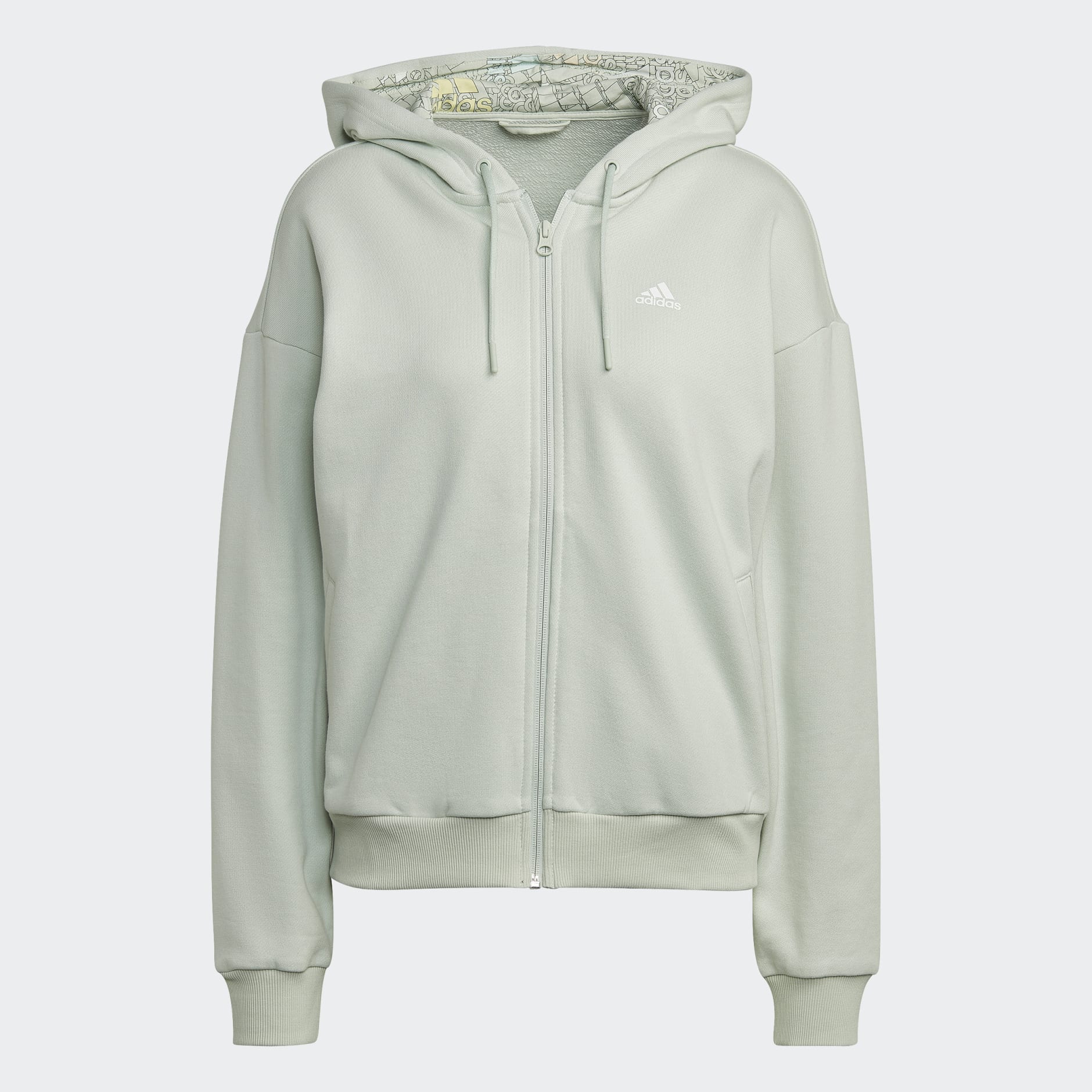 Essentials Multi-Colored Logo Full-Zip Loose Fit Hoodie