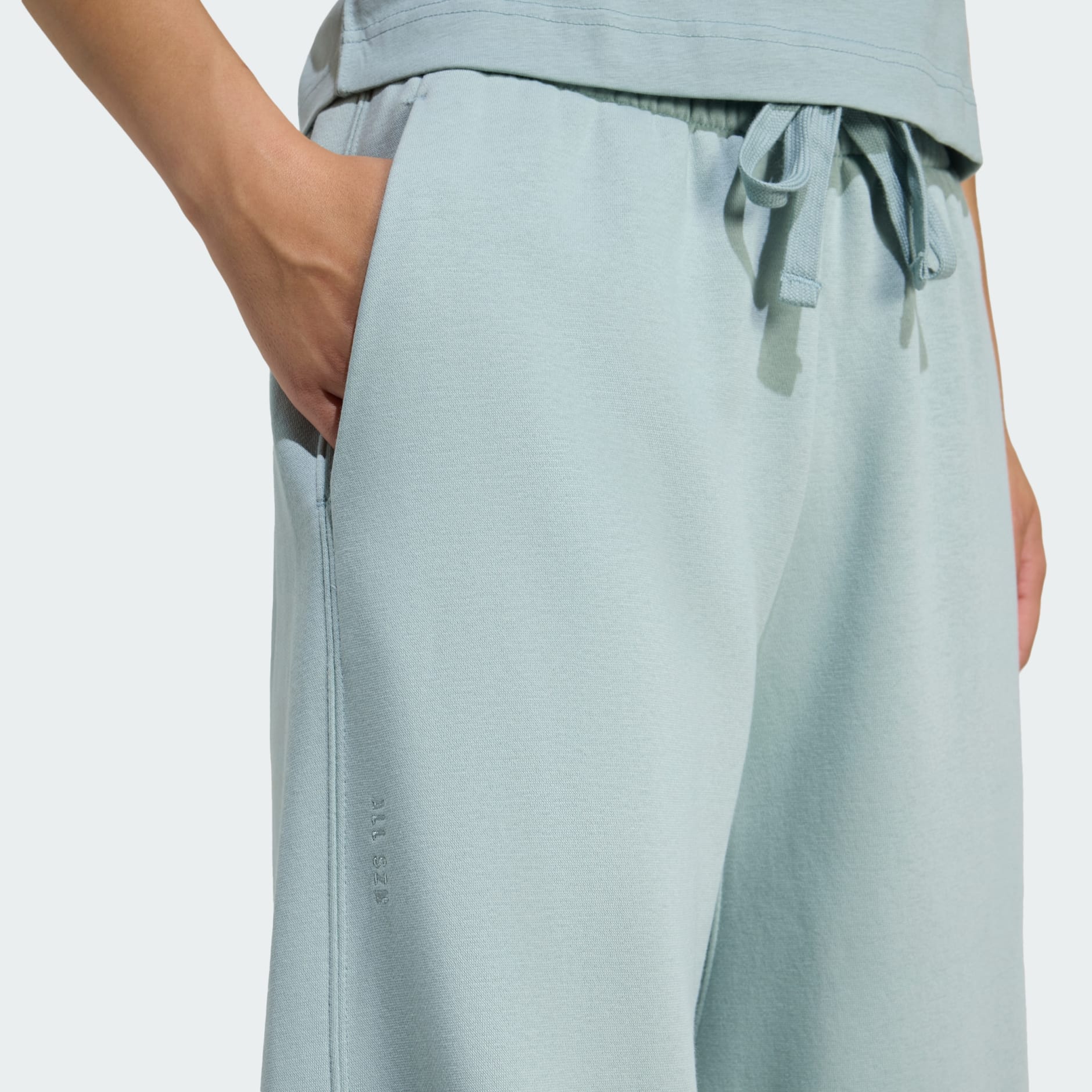 CLOTHING - ALL SZN Fleece Loose Wide-Leg Pants - Green | adidas Oman