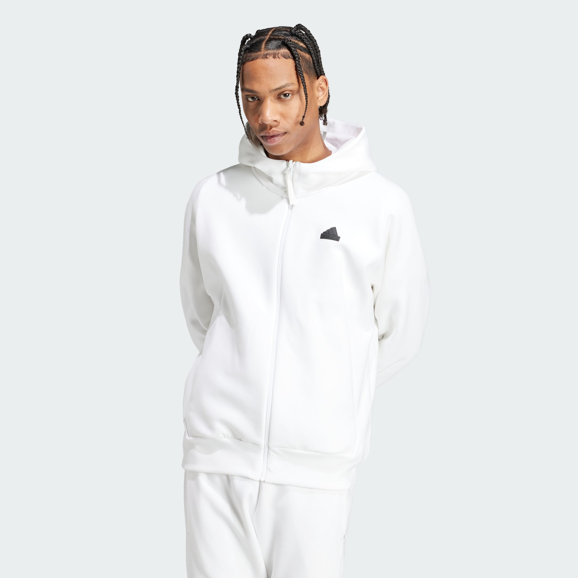Grijp Wacht even Ambacht Men's Clothing - Z.N.E. Premium Full-Zip Hooded Track Jacket - White |  adidas Oman